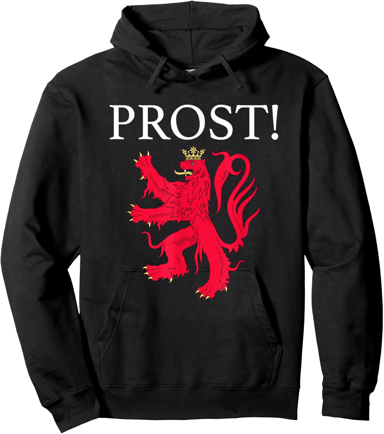 Prost Cheers In Luxembourgish Souvenir Flag Of Luxembourg Hoodie - Hoodie | Black