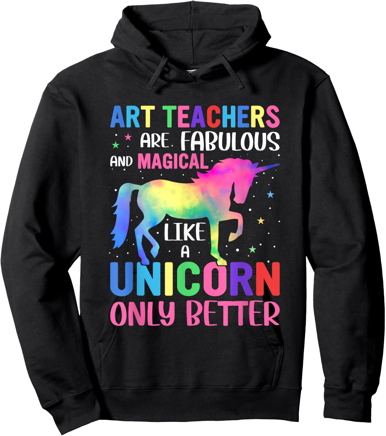 Art Teacher Unicorn Men Women Funny School Teachers Hoodie - Hoodie | Black