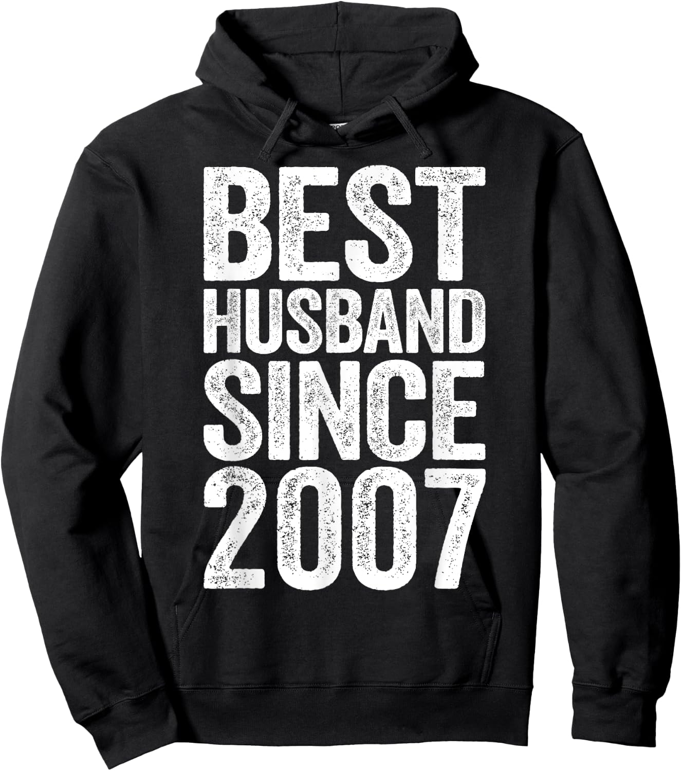 Best Husband Since 2007 13th Wedding Anniversary Hoodie - Hoodie | Black