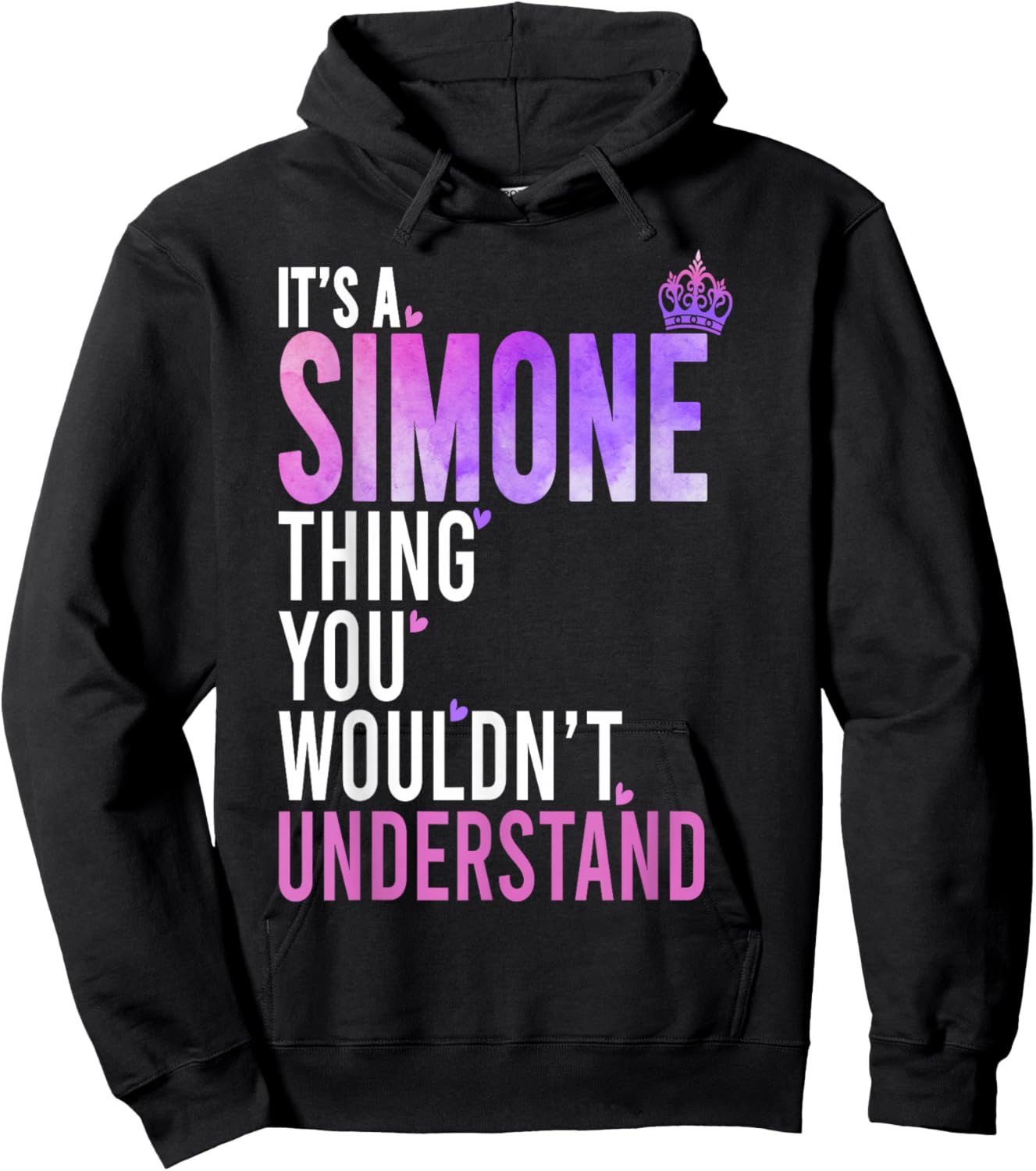 It's A Simone Thing You Wouldn't Understand Name Simone Hoodie - Hoodie | Black