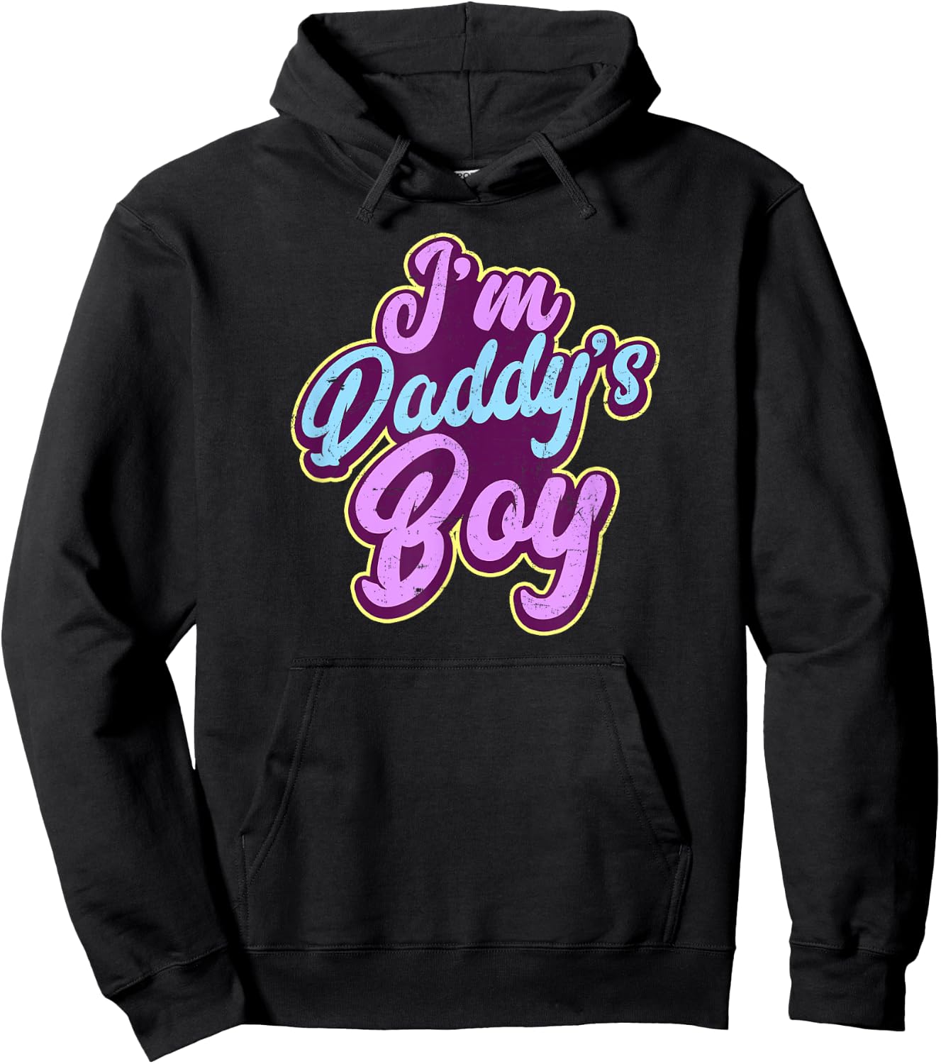 Gay Daddy Design I'm Daddys Boy Gift Hoodie - Hoodie | Black