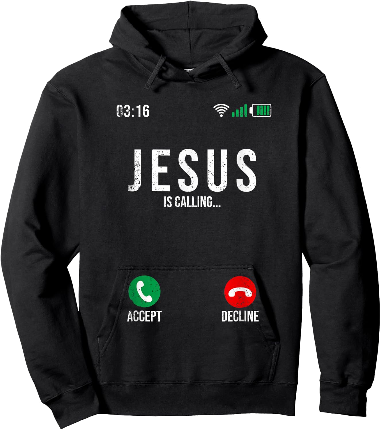Jesus Is Calling - Jesus is calling I must go Hoodie - Hoodie | Black
