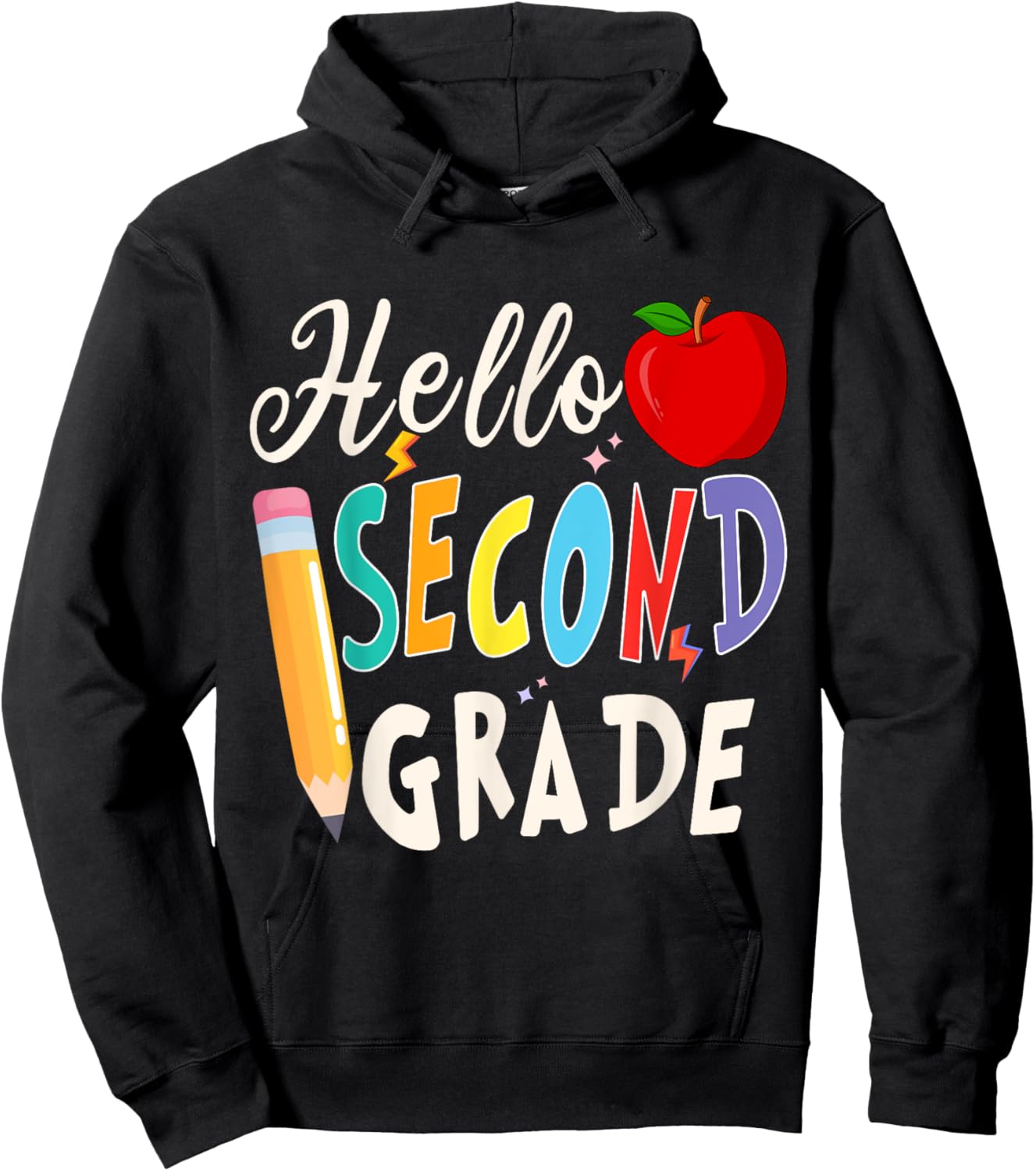 Hello Second Grade Team 2nd Grade Back to School Teacher kid Hoodie - Hoodie | Black