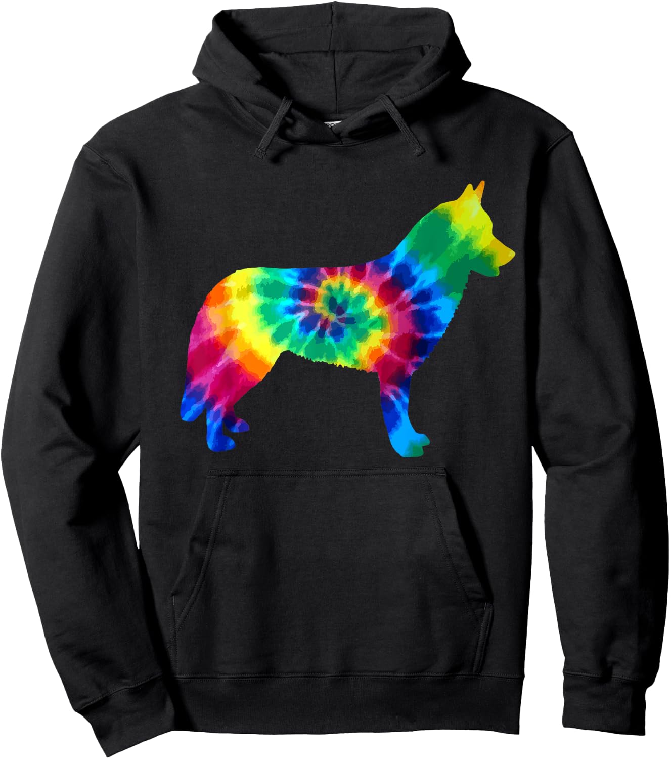 Husky Tie Dye Vintage Hippie Husky Mom Dad dog Lover Hoodie - Hoodie | Black