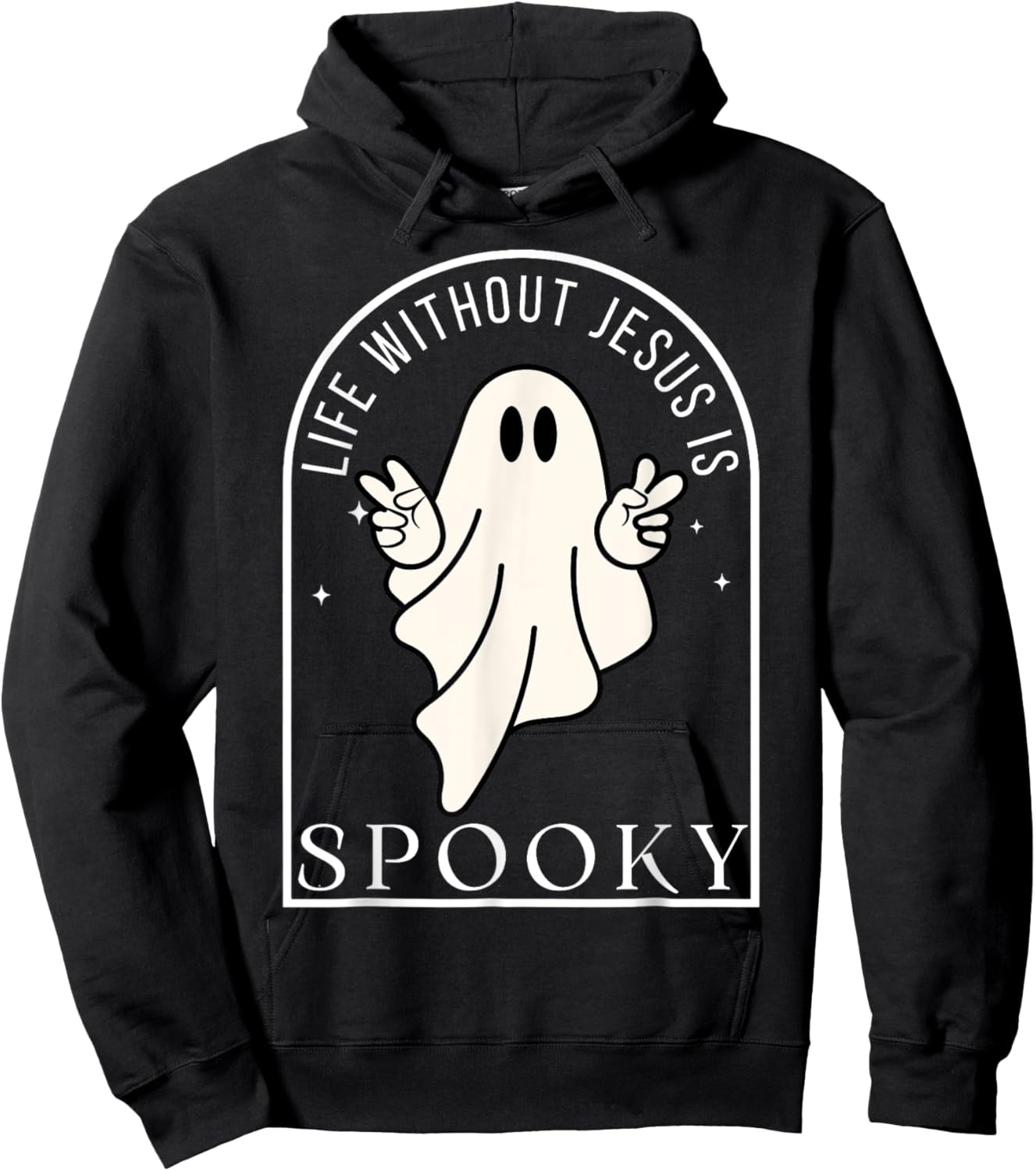 Life Without Jesus is Spooky Funny Halloween Christian Hoodie - Hoodie | Black