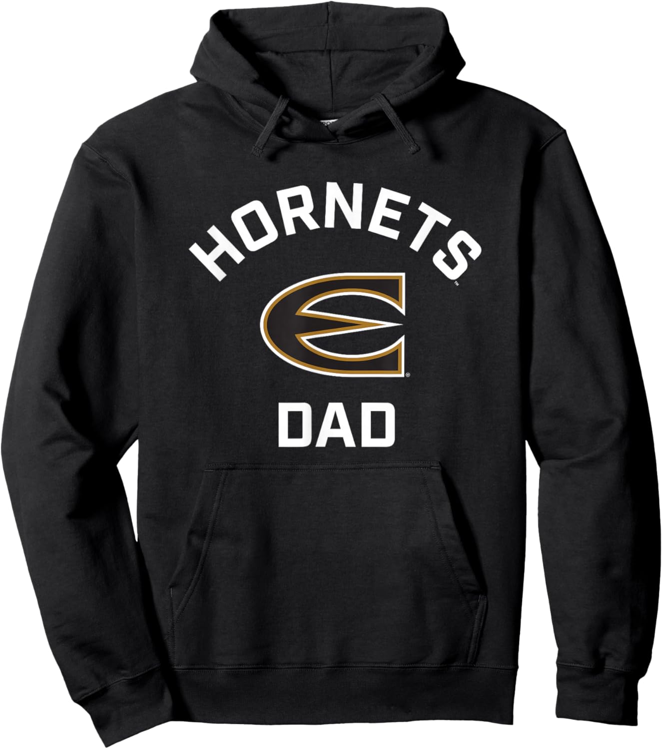 Emporia State University ESU Hornets Arched Dad Hoodie - Hoodie | Black