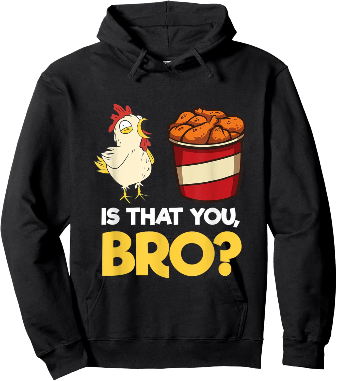 Funny Chicken Nugget Meme Shirt Fast Food Is That You Bro Hoodie - Hoodie | Black