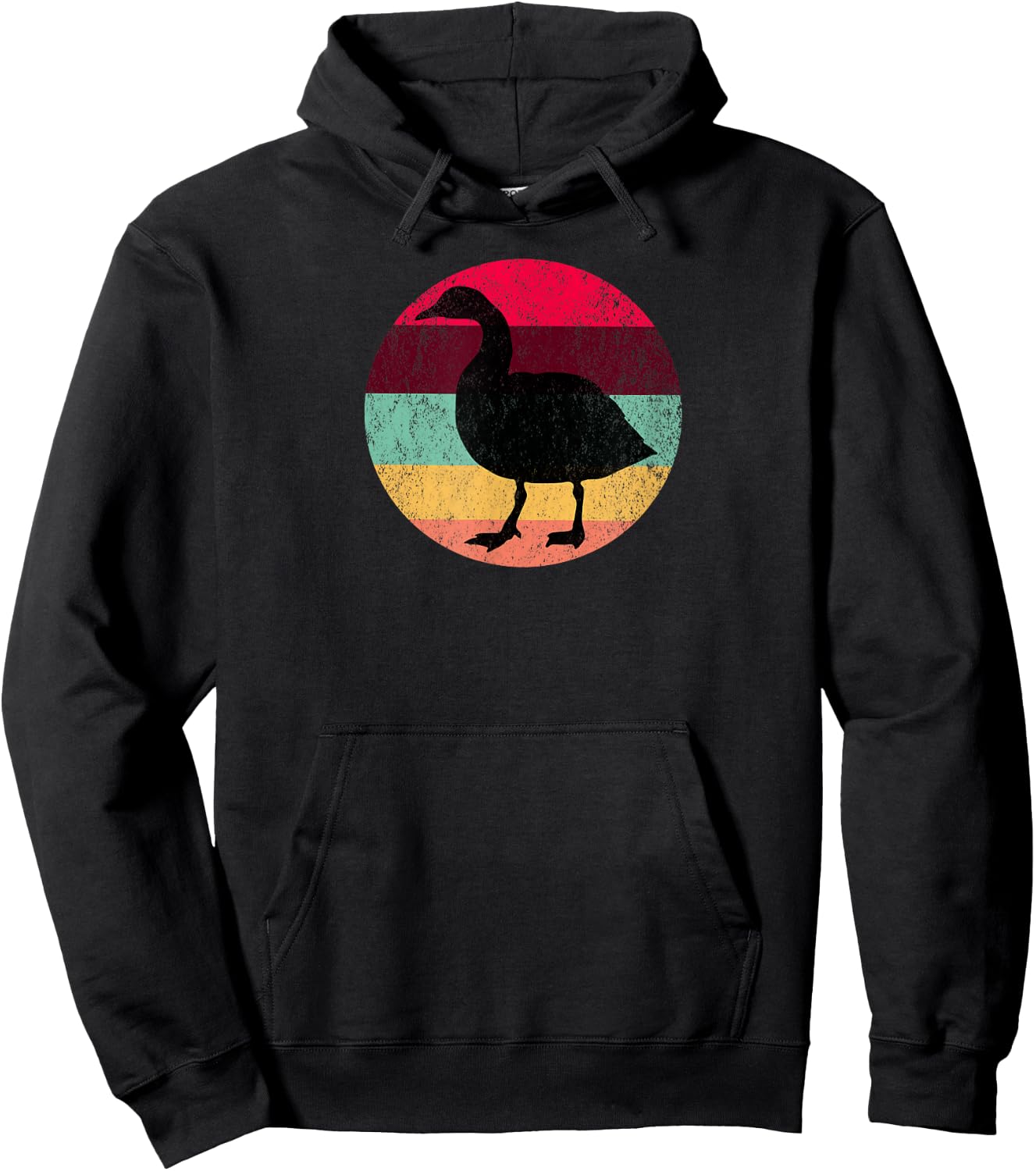 Goose Distressed Vintage Sunset Hoodie - Hoodie | Black