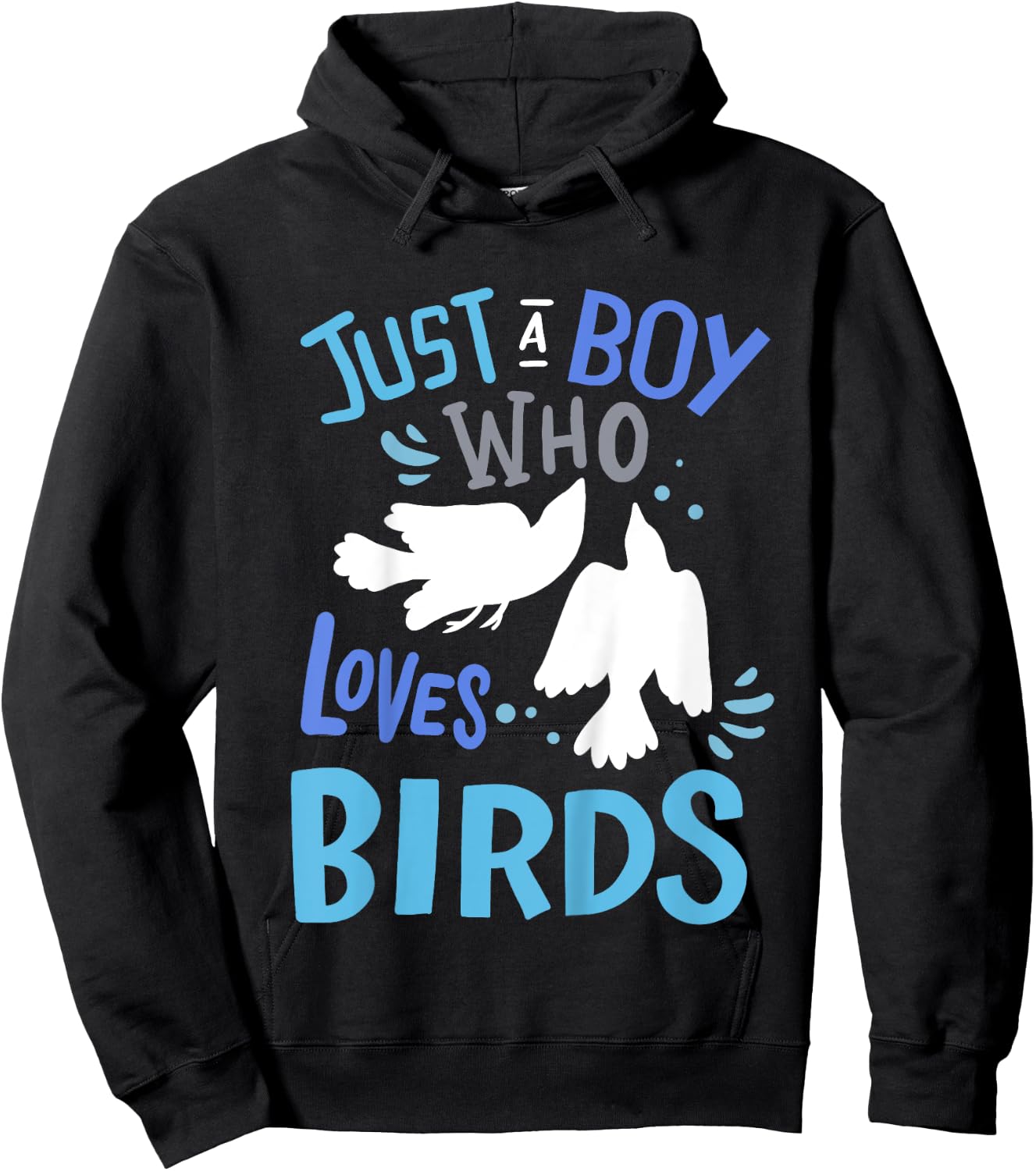 Kids Bird Just A Boy Who Loves Birds Gift Hoodie - Hoodie | Black