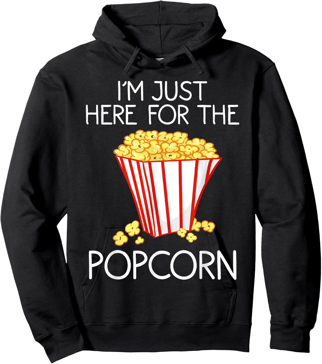 Funny Popcorn Movie Novelty Gift | Cute Snack Fan Boys Girls Hoodie - Hoodie | Black