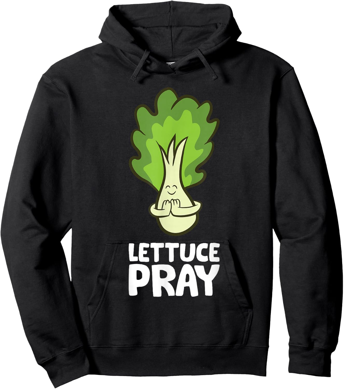 Lettuce Pray Christian Let's Pray Lettuce Hoodie - Hoodie | Black