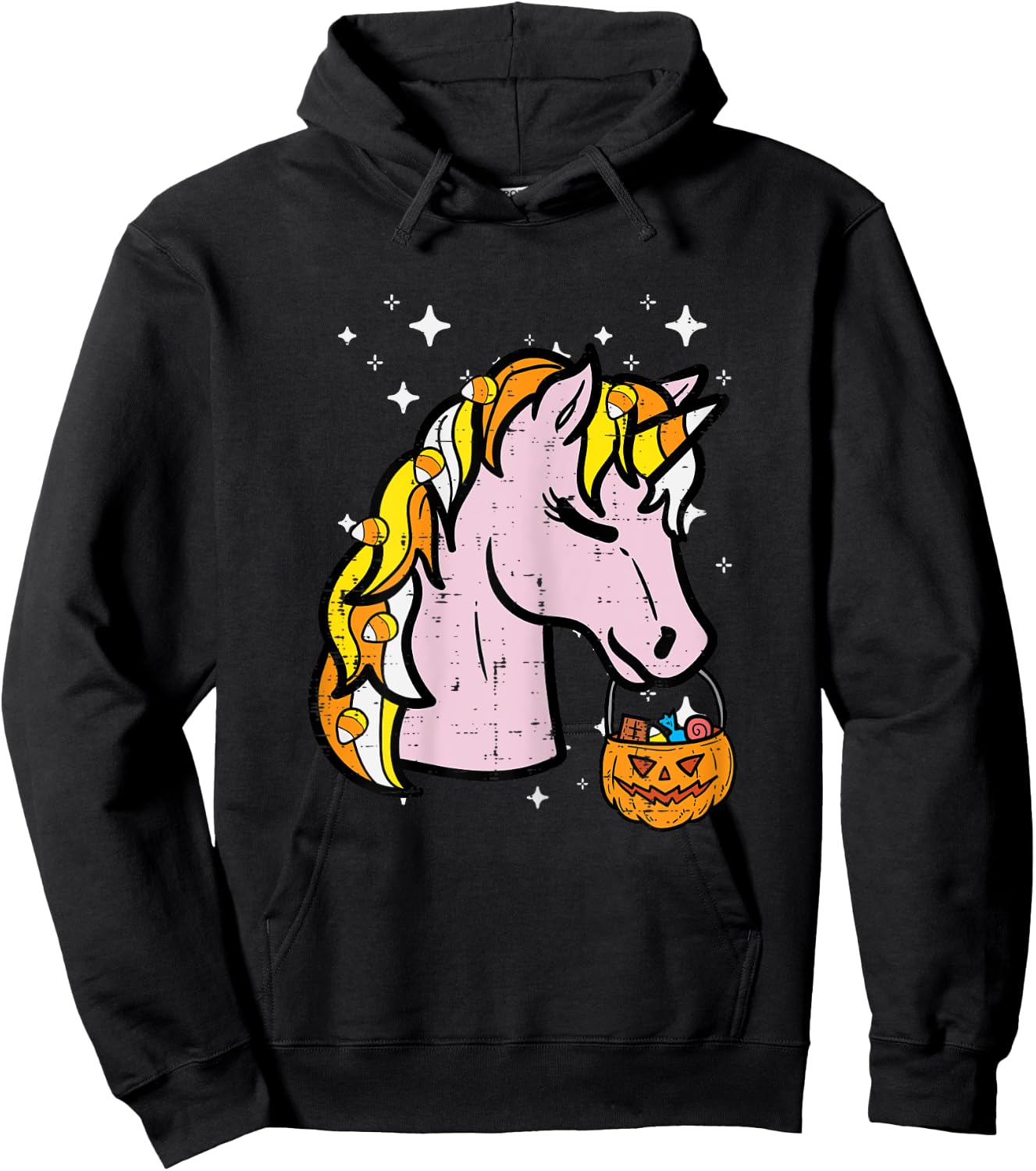 Halloween Unicorn Trick Or Treat Costume Girls Kids Youth Hoodie - Hoodie | Black