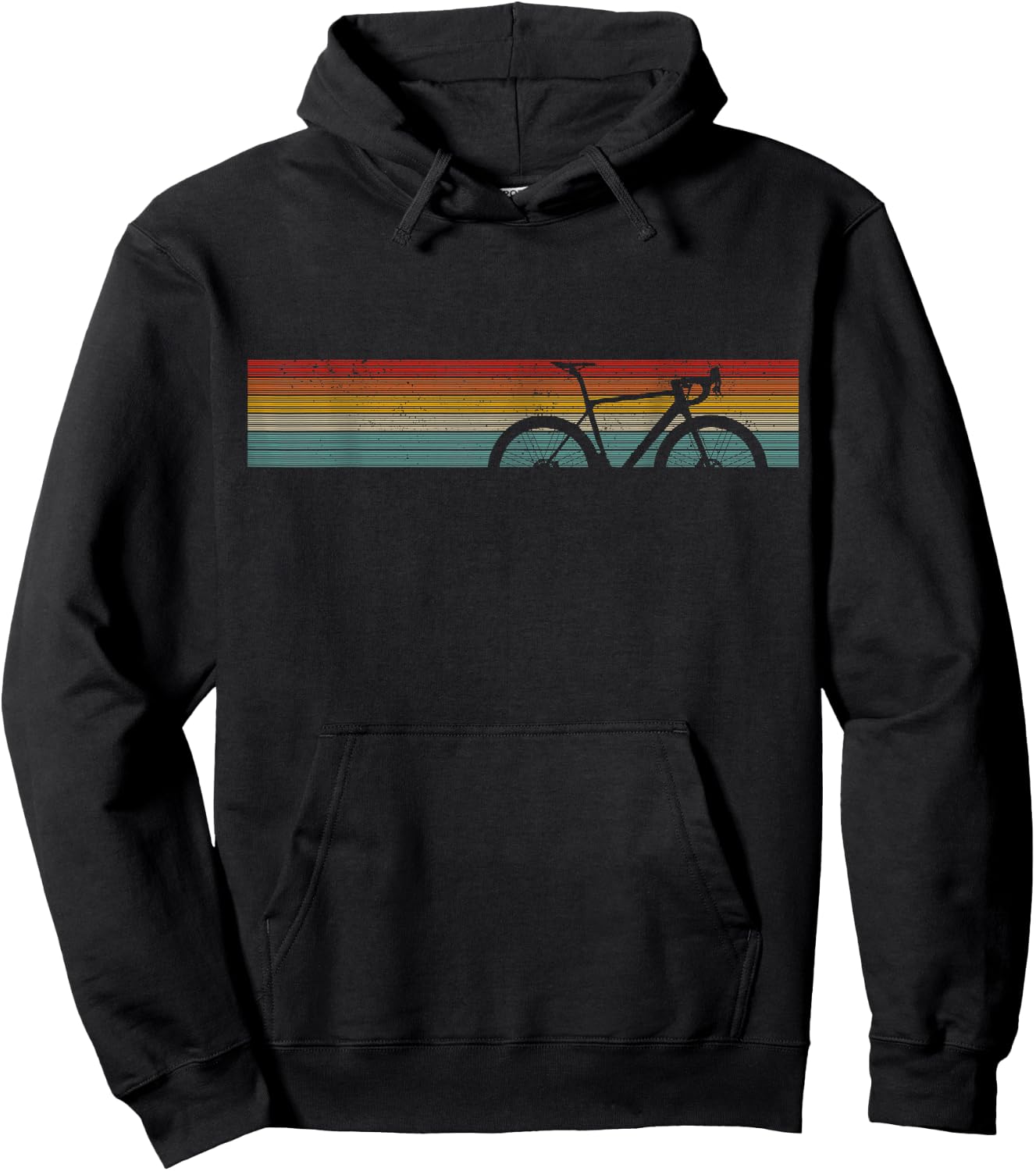 Vintage Road Bike Fixie Bicycle Road Cyclist Retro Cycling Hoodie - Hoodie | Black