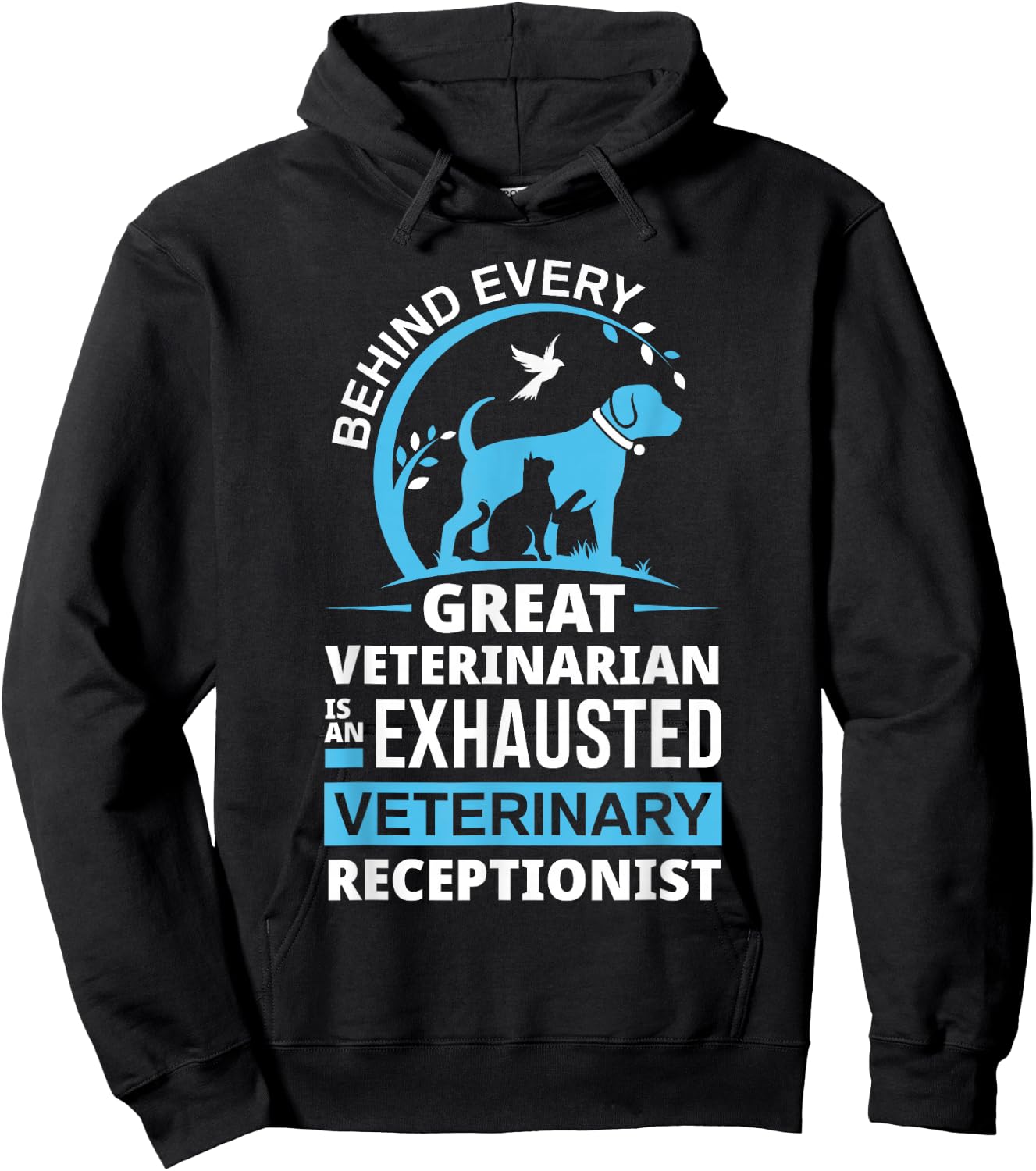 Funny Veterinarian Vet Receptionist Veterinary Receptionist Small Hoodie - Hoodie | Black