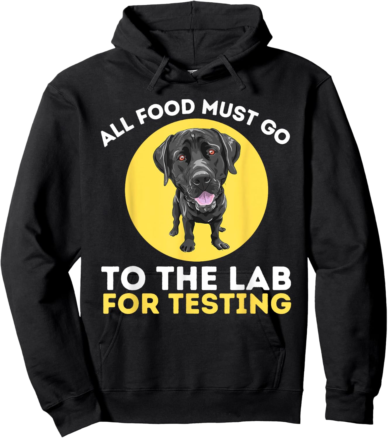 Food Lab for Testing - Labrador Retriever Lover Dog Owner Hoodie - Hoodie | Black
