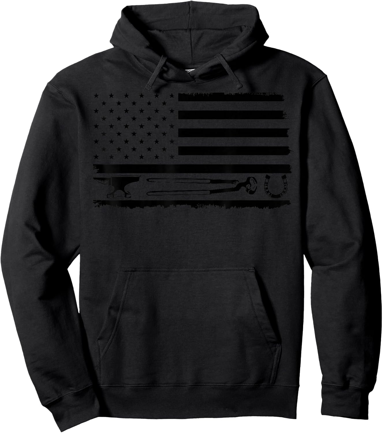 Funny Farrier Gift Cool Farrier Tools American Flag Hoodie - Hoodie | Black