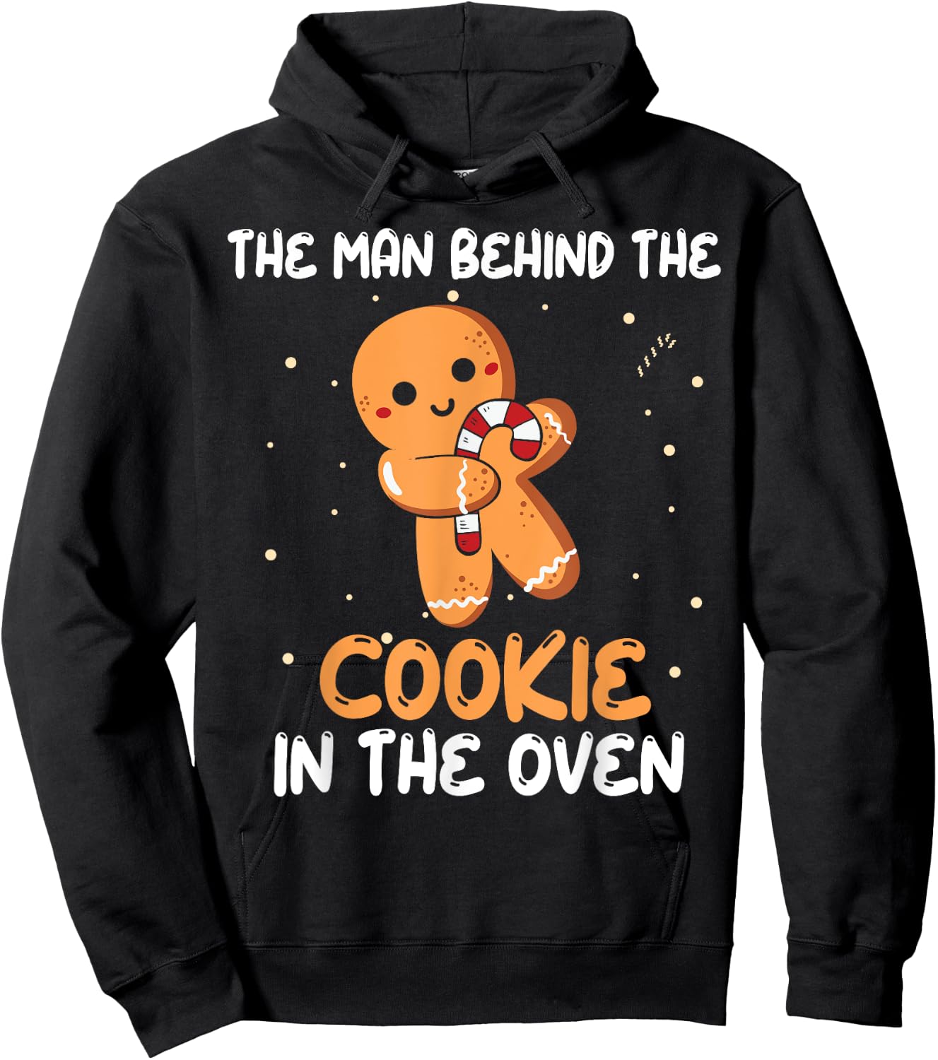Funny Gingerbread Christmas Gender Reveal Dad Hoodie - Hoodie | Black