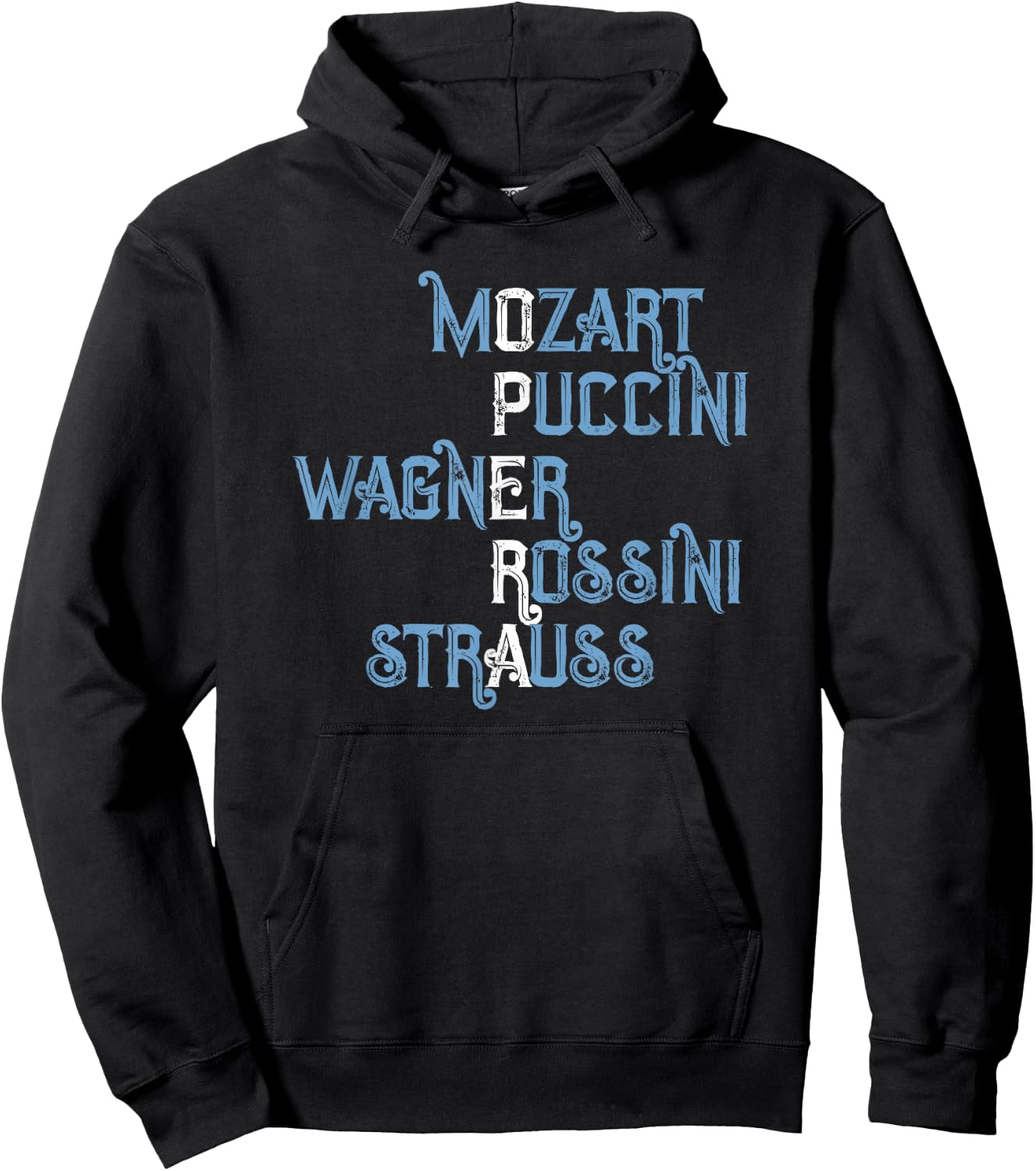Opera Lover Gift Mozart Puccini Wagner Rossini Strauss Hoodie - Hoodie | Black