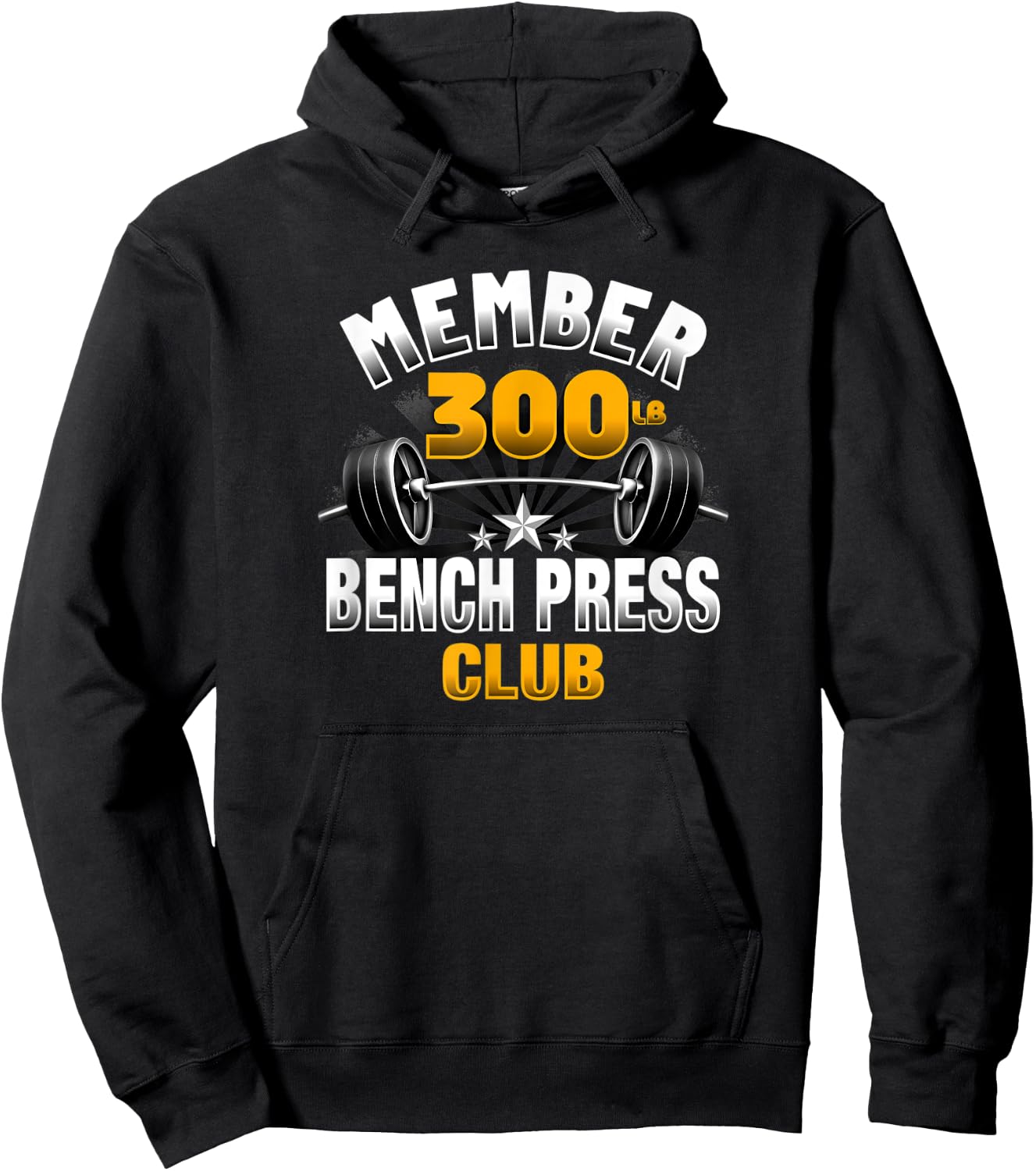 300 Pound Bench Press Club Hoodie - Hoodie | Black