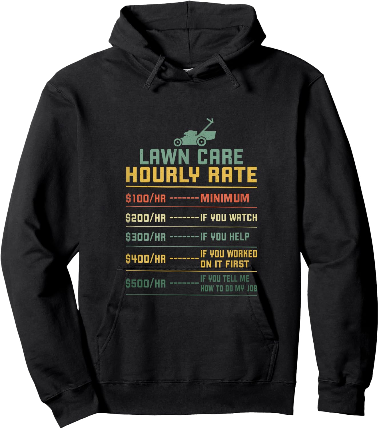 Funny Lawn Mowing Quote Lawn Care Mower Lawn Mowing Hoodie - Hoodie | Black