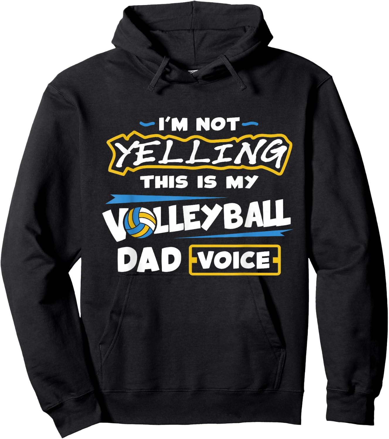 Volleyball Dad Voice Volleyball Training Player Hoodie - Hoodie | Black