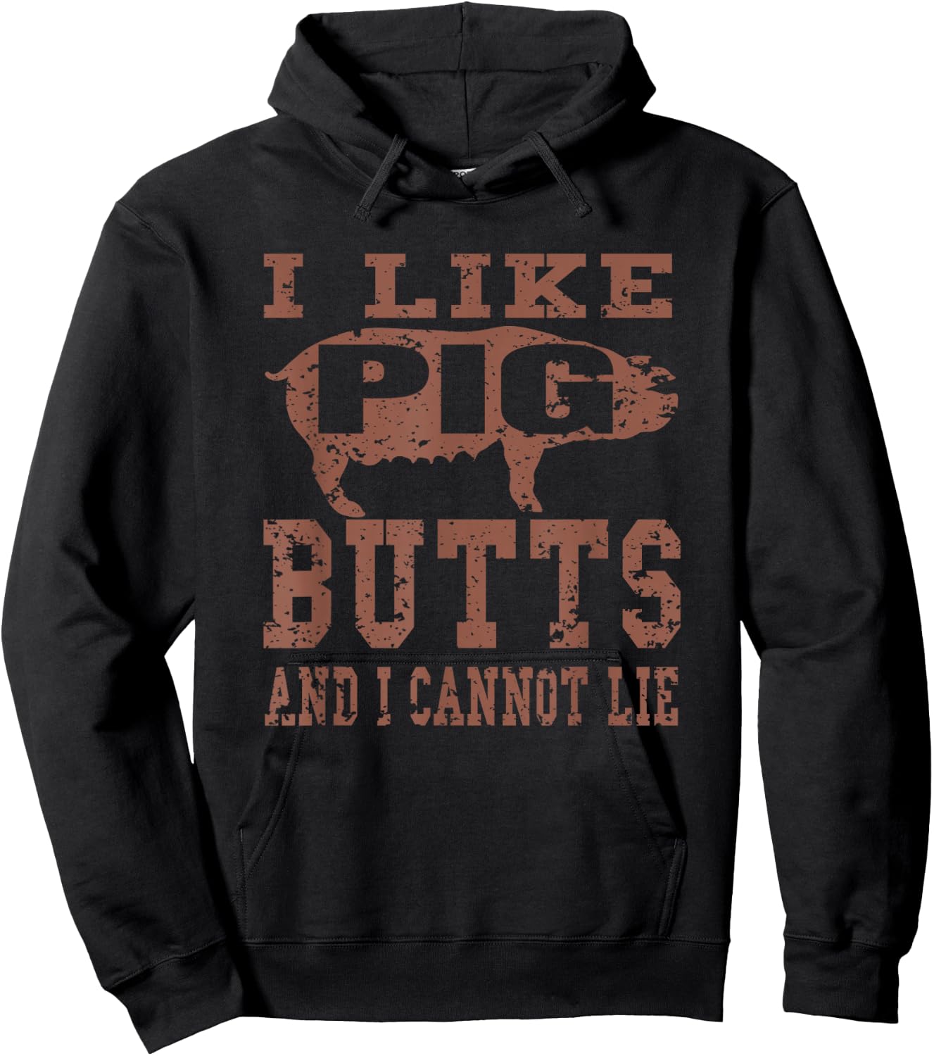 Silhouette BBQ Grill I Like Pig Butts And I Cannot Lie Gift Hoodie - Hoodie | Black