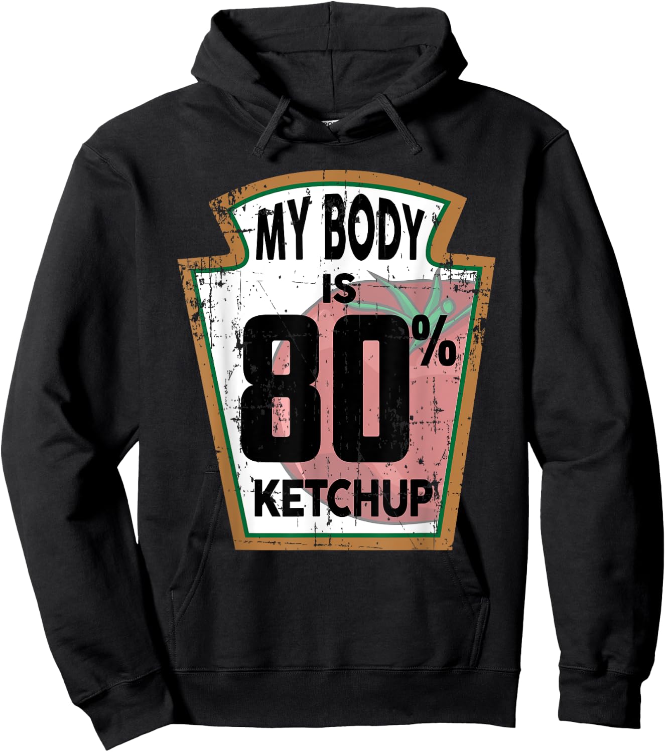 Funny Ketchup Lover Themed Tomato Sauce Foodie Joke Gifts Hoodie - Hoodie | Black