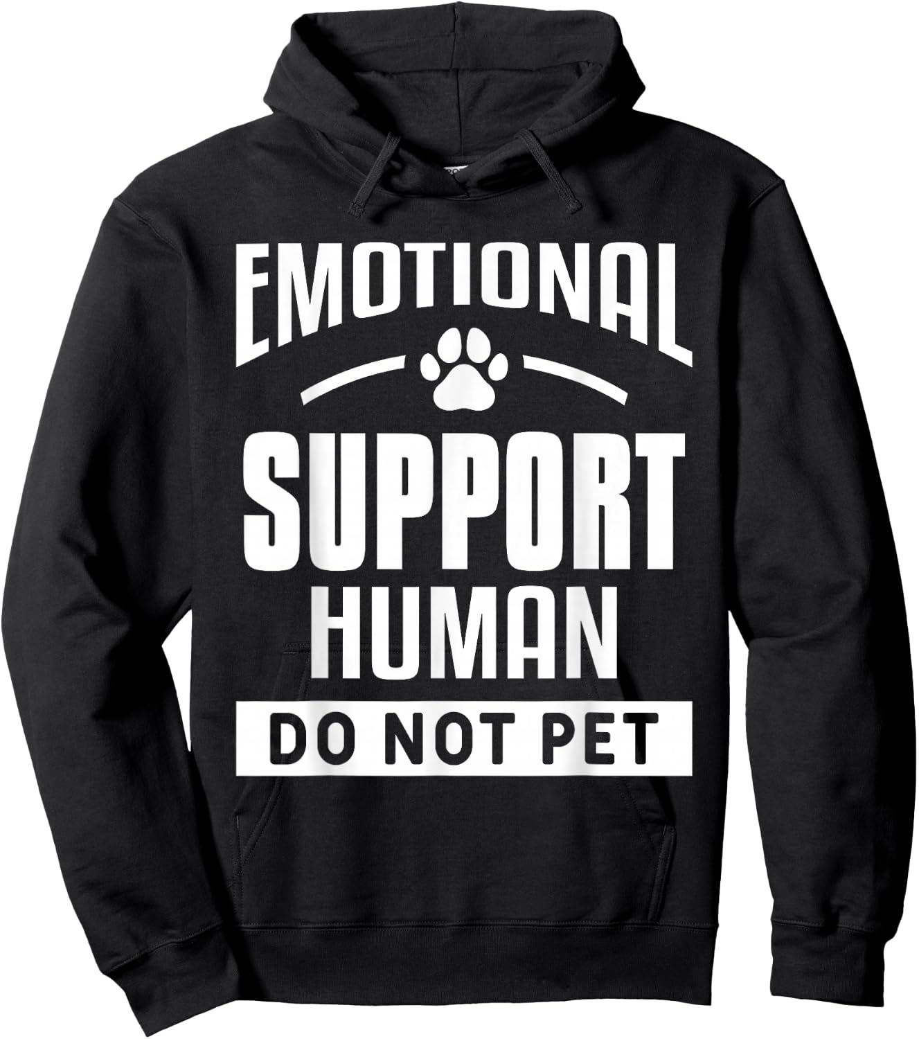 Emotional Support Human Do Not Pet Trained Dogs Service Dog Hoodie - Hoodie | Black