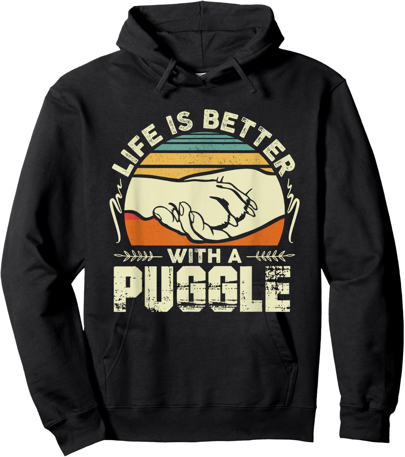 Puggle Shirt Men Women Dog Mom Dog Lover Puggle Hoodie - Hoodie | Black