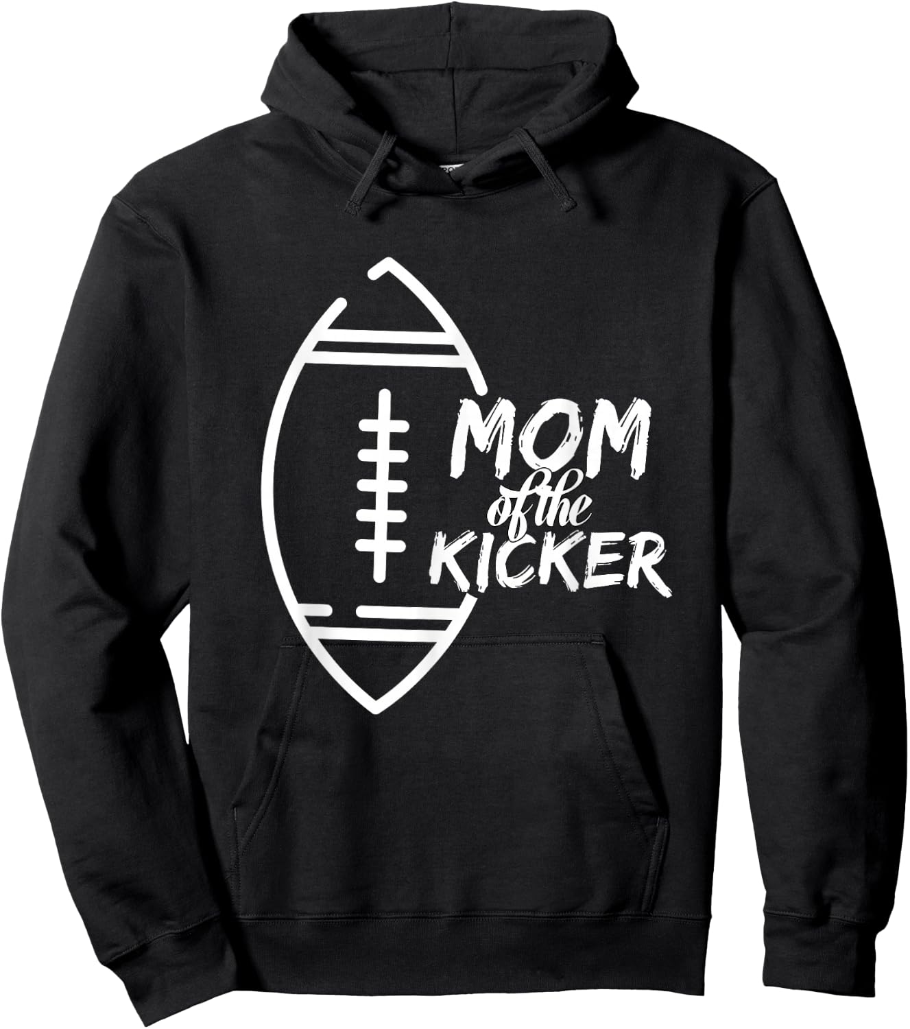 Mom of The Kicker Position Football Cheering Hoodie - Hoodie | Black