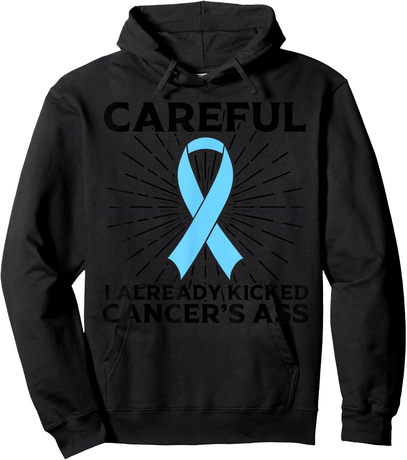 Funny Prostate Cancer Awareness Gift Dads Survivors Hoodie - Hoodie | Black