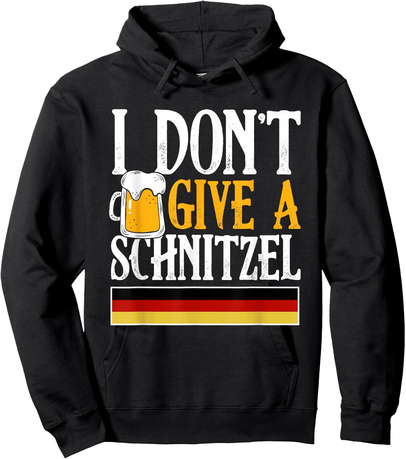 I Don't Give A Schnitzel German Beer Wurst Funny Oktoberfest Hoodie - Hoodie | Black