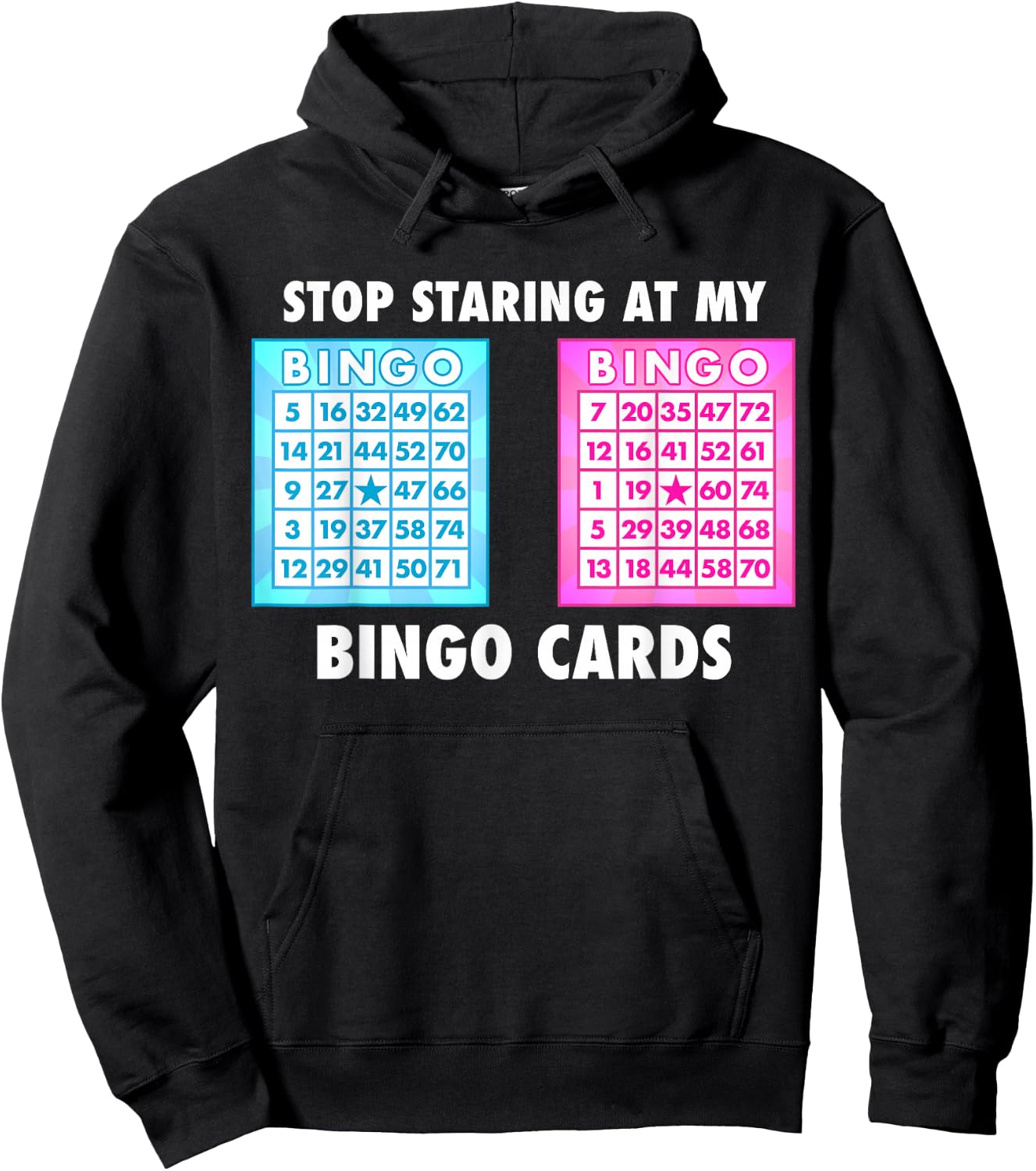 Funny Bingo Queen - Stop Staring at My Bingo Cards Hoodie - Hoodie | Black