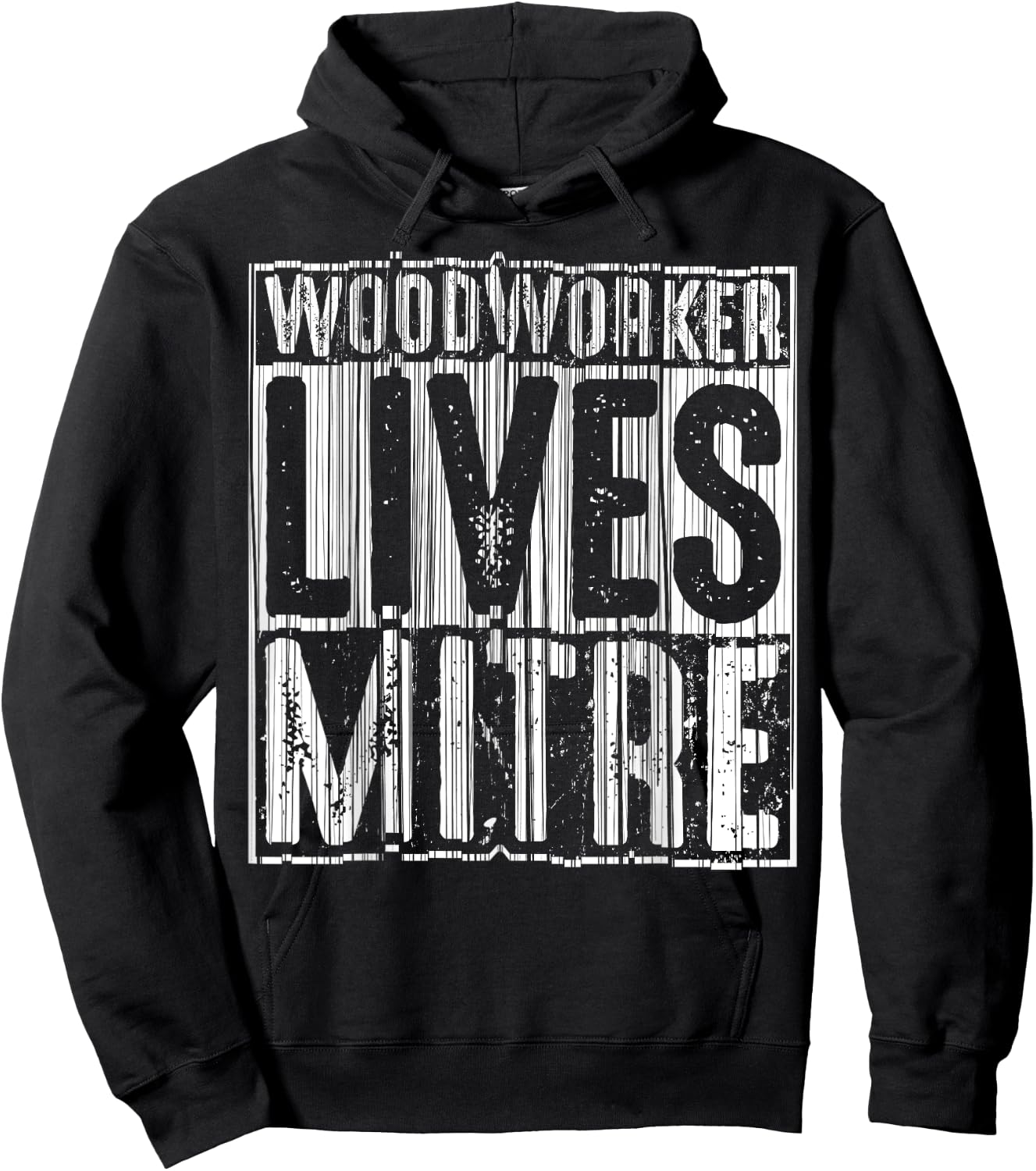 Funny Woodworker Lives Mitre Gift Cute Woodworking Hoodie - Hoodie | Black