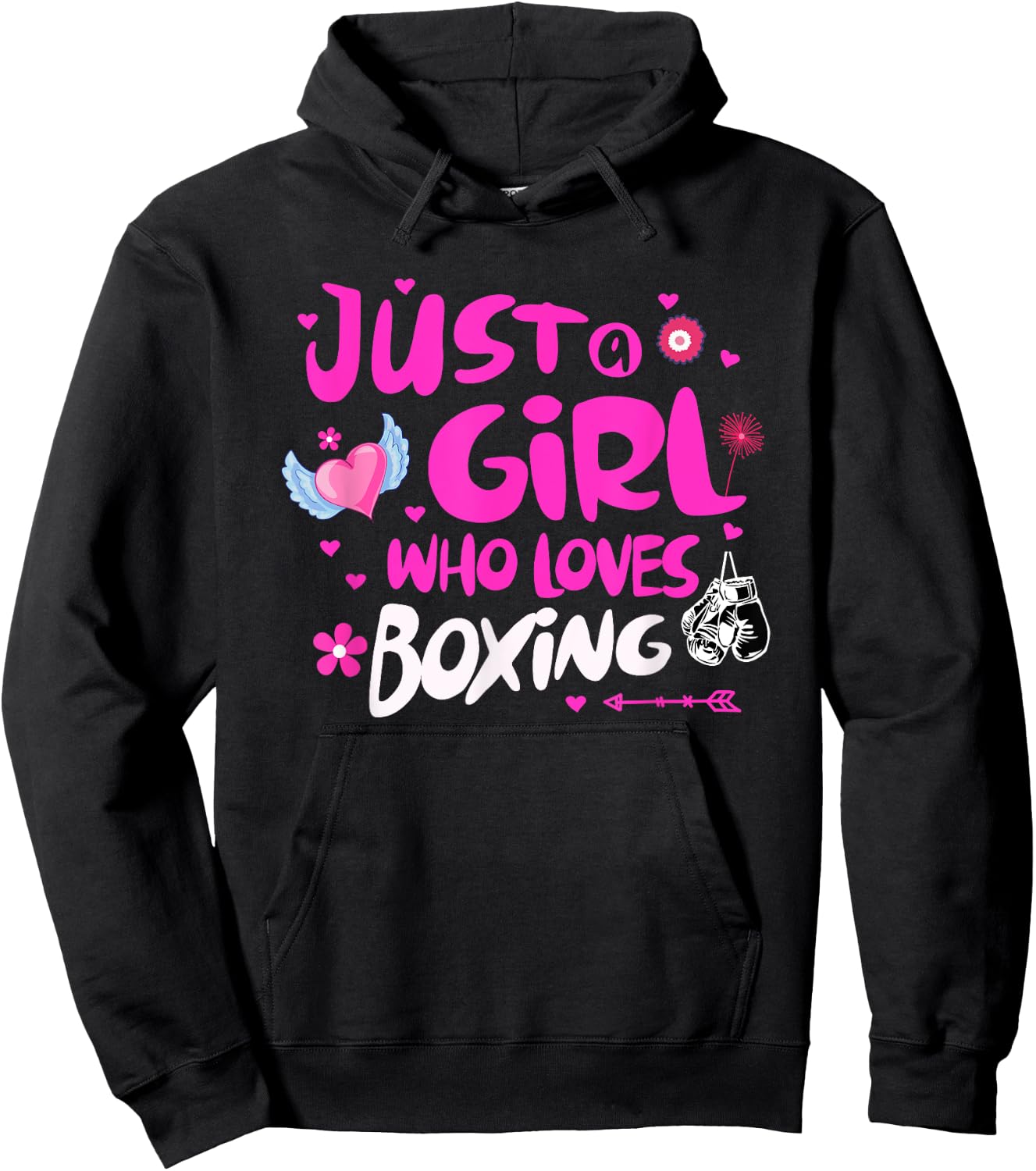 Just a Girl Who Loves Boxing Hoodie - Hoodie | Black