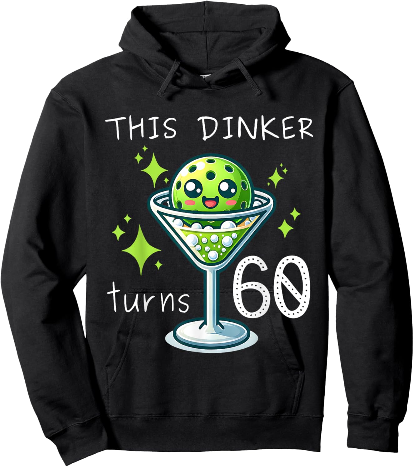 This Dinker Turns 60 Pickleball 60th Birthday Hoodie - Hoodie | Black