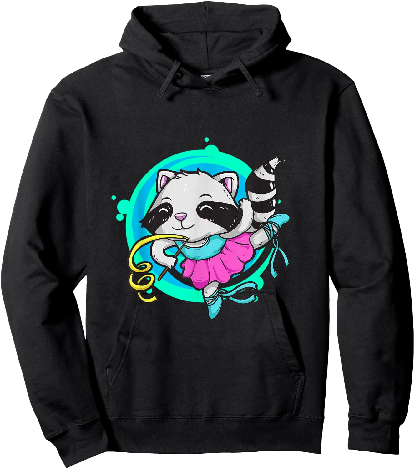 Ballet Dancer Raccoon Trash Panda Ballerina Ballet Teacher Hoodie - Hoodie | Black