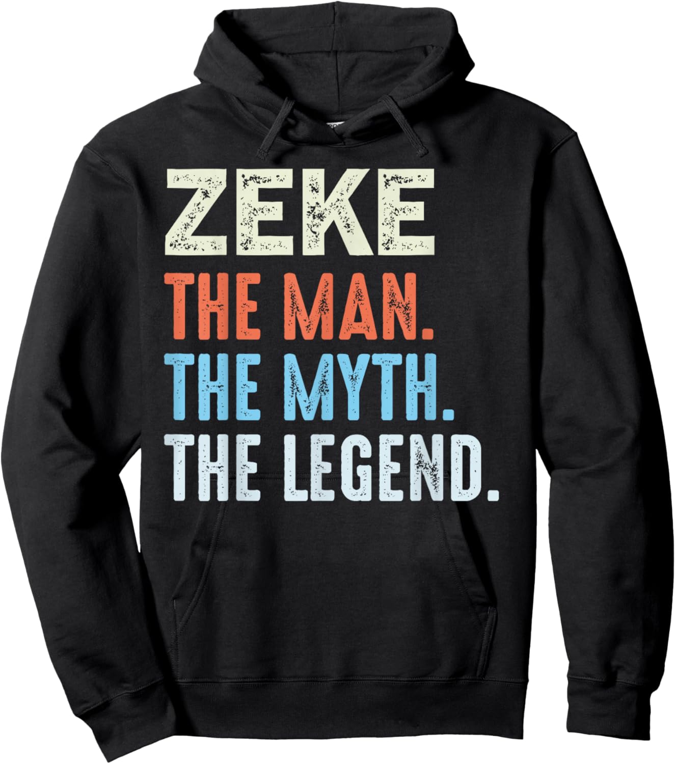 Zeke The Legend Name Personalized Cute Idea Men Vintage Zeke Hoodie - Hoodie | Black