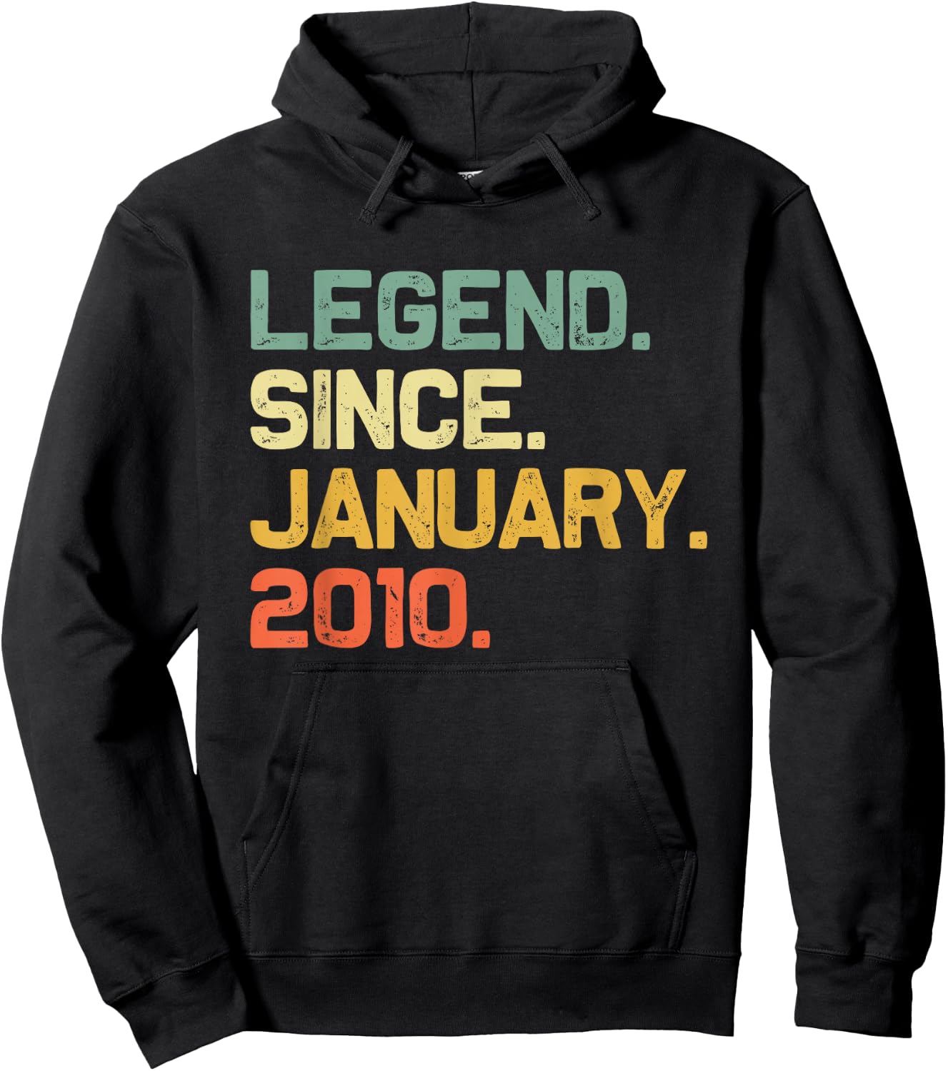Legend Since January 2010 11th Birthday Gift 11 Years Old Hoodie - Hoodie | Black