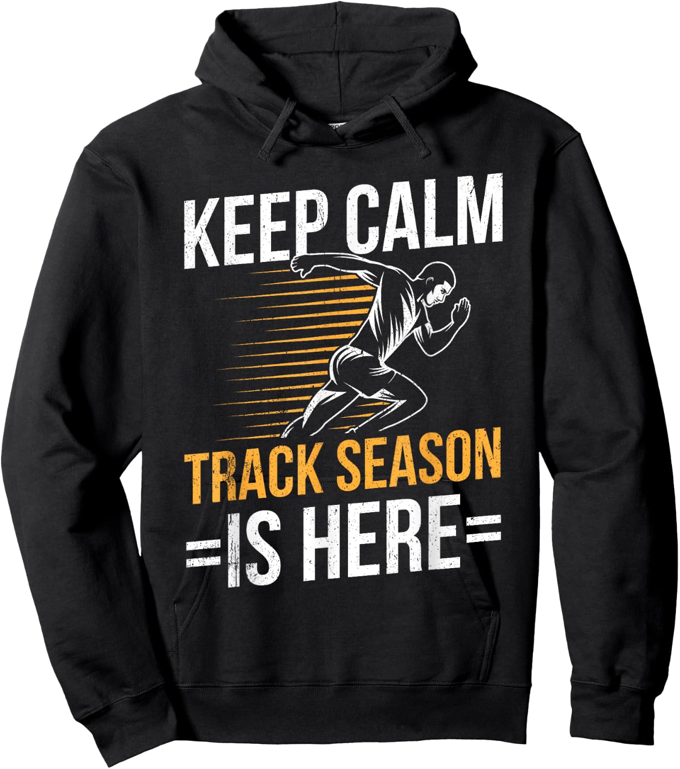 Funny Track and Field Design Keep Calm Track Season is Here Hoodie - Hoodie | Black