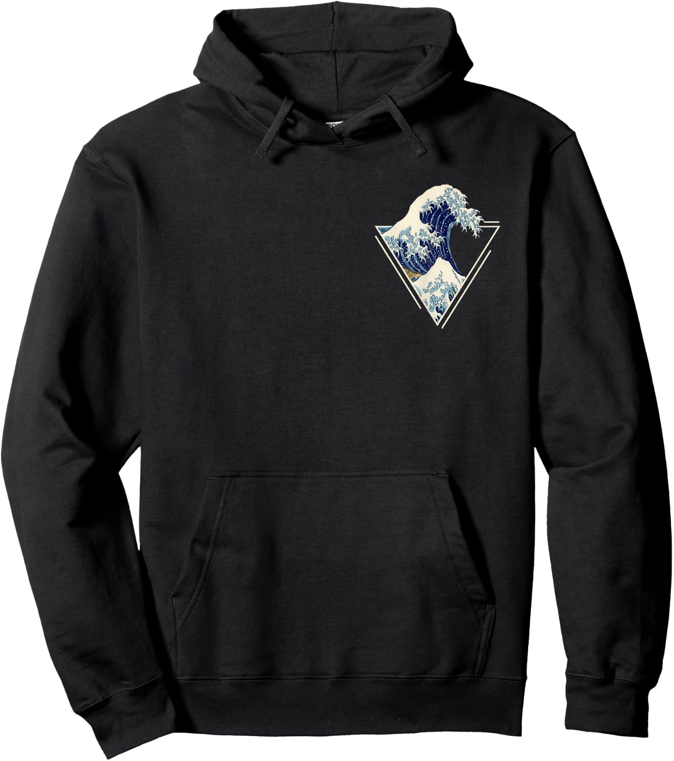 Kanagawa Japanese Art The Great Wave Vintage Aesthetic Hoodie - Hoodie | Black