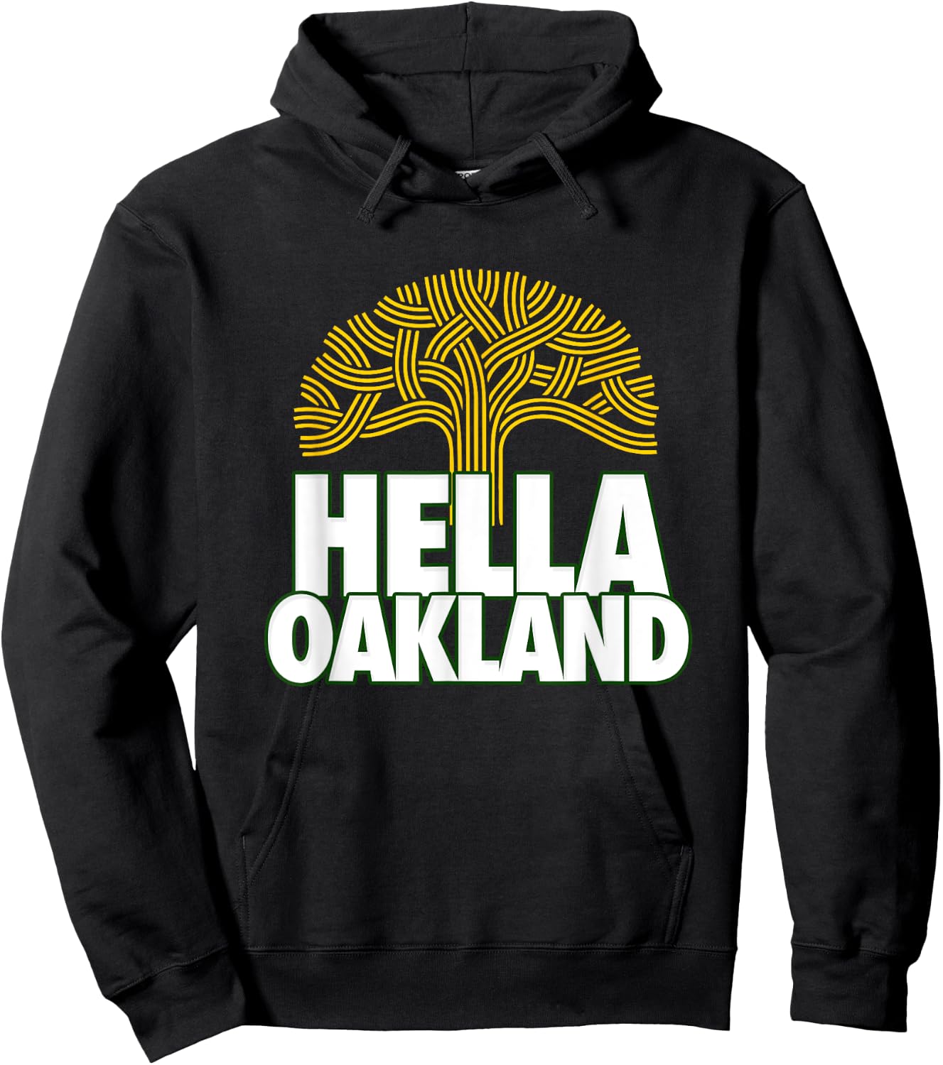 Hella Oakland shirts, Hella Bay, The Bay, Oakland Tree, 510 Hoodie - Hoodie | Black