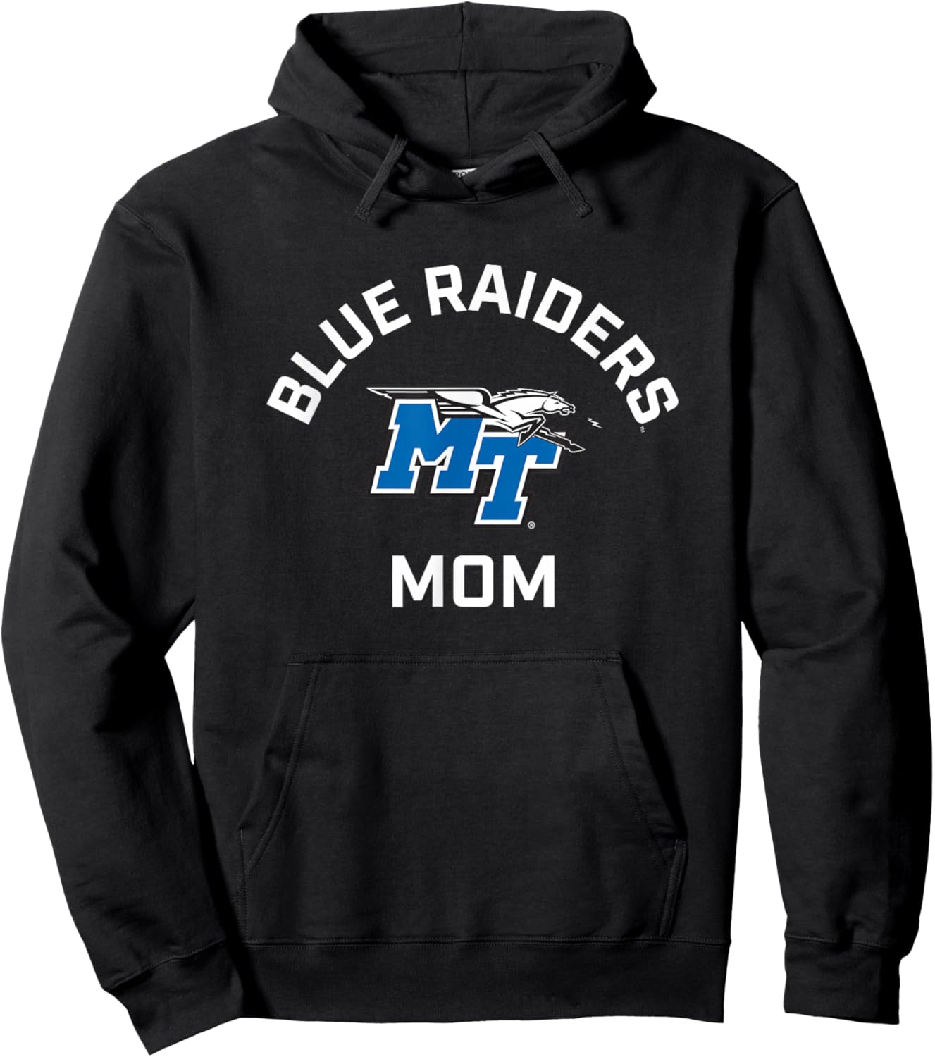 Middle Tennessee MTSU Blue Raiders Arched Mom Hoodie - Hoodie | Black