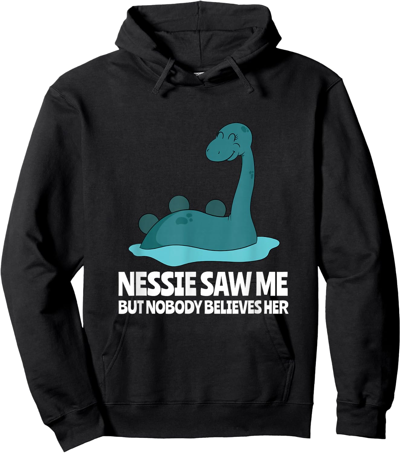 Funny Nessie Monster of Loch Ness Design for Scotland Trip Hoodie - Hoodie | Black