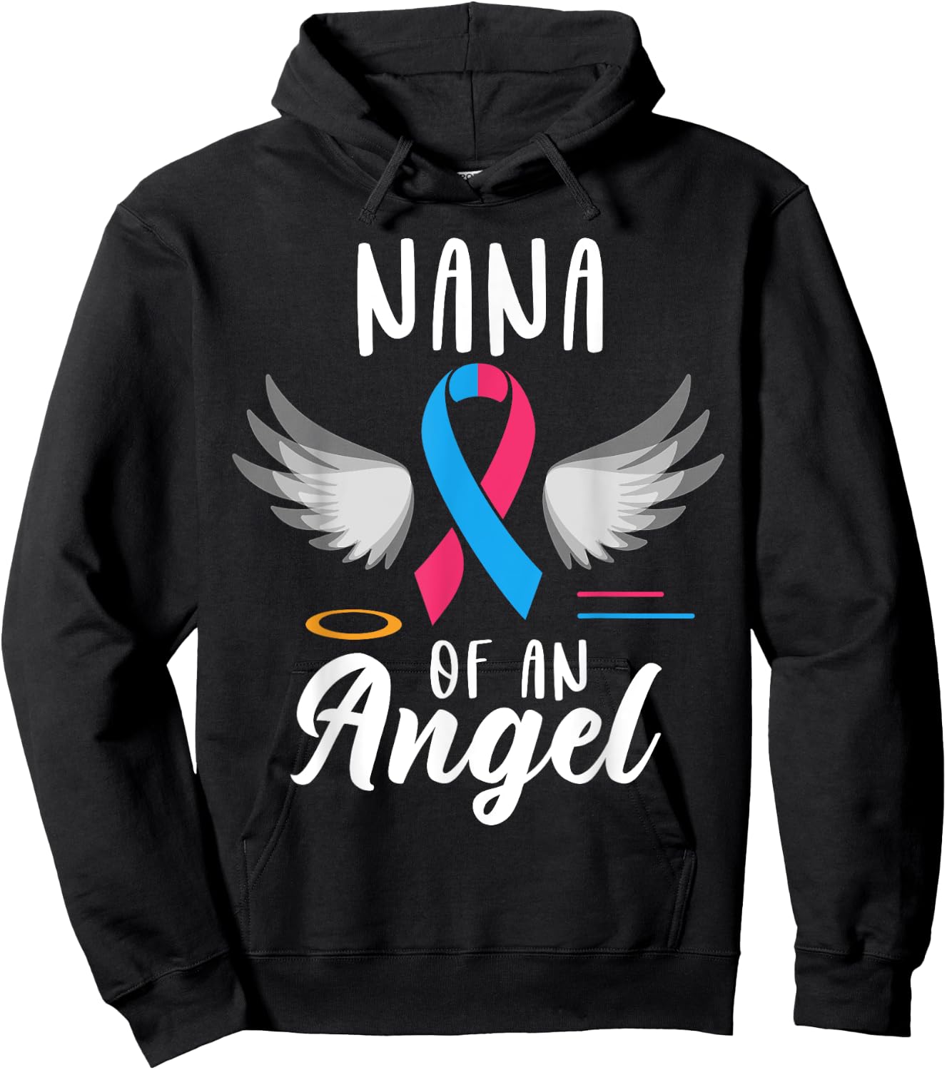 NANA of Angel Pregnancy Infant Loss Awareness Momorial Hoodie - Hoodie | Black