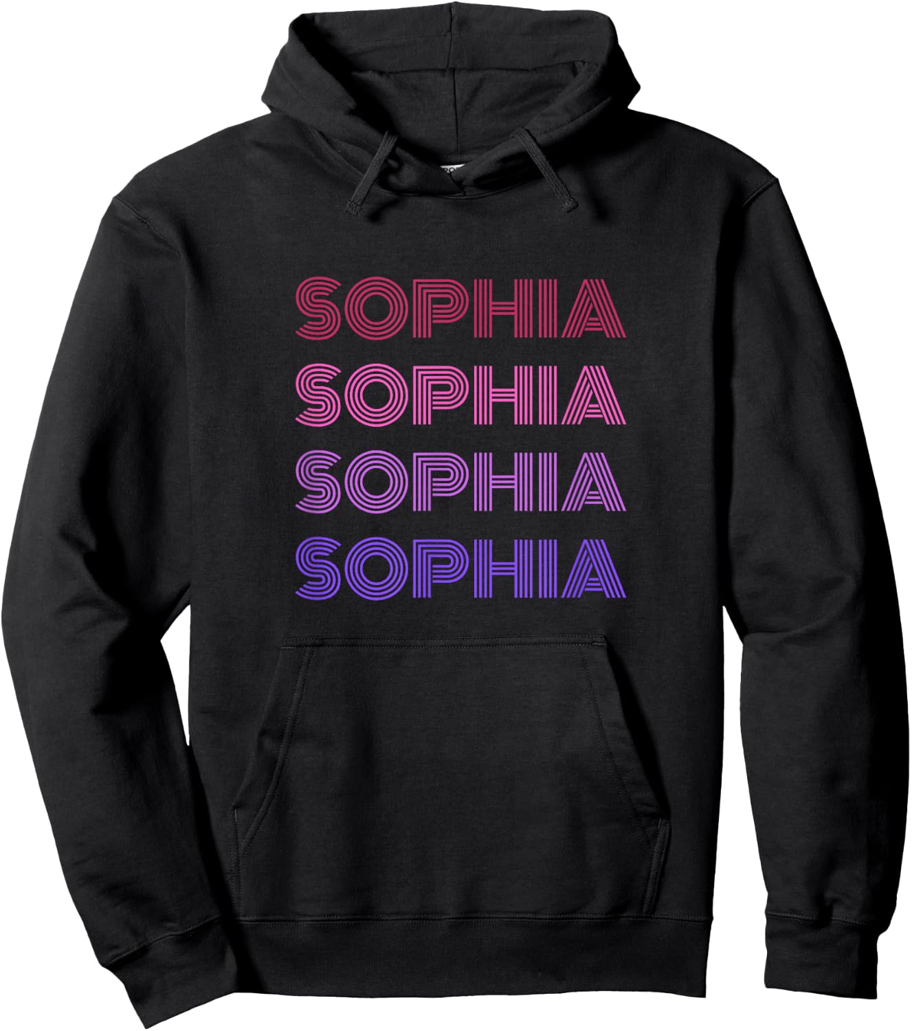 Funny Sophia first given name is Pride Vintage distressed Hoodie - Hoodie | Black