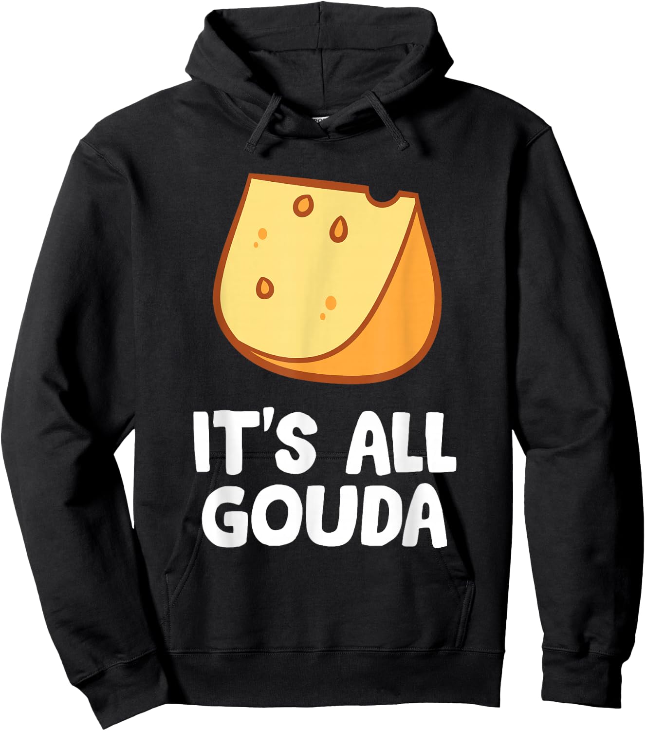 Its All Gouda Love Cheese Hoodie - Hoodie | Black
