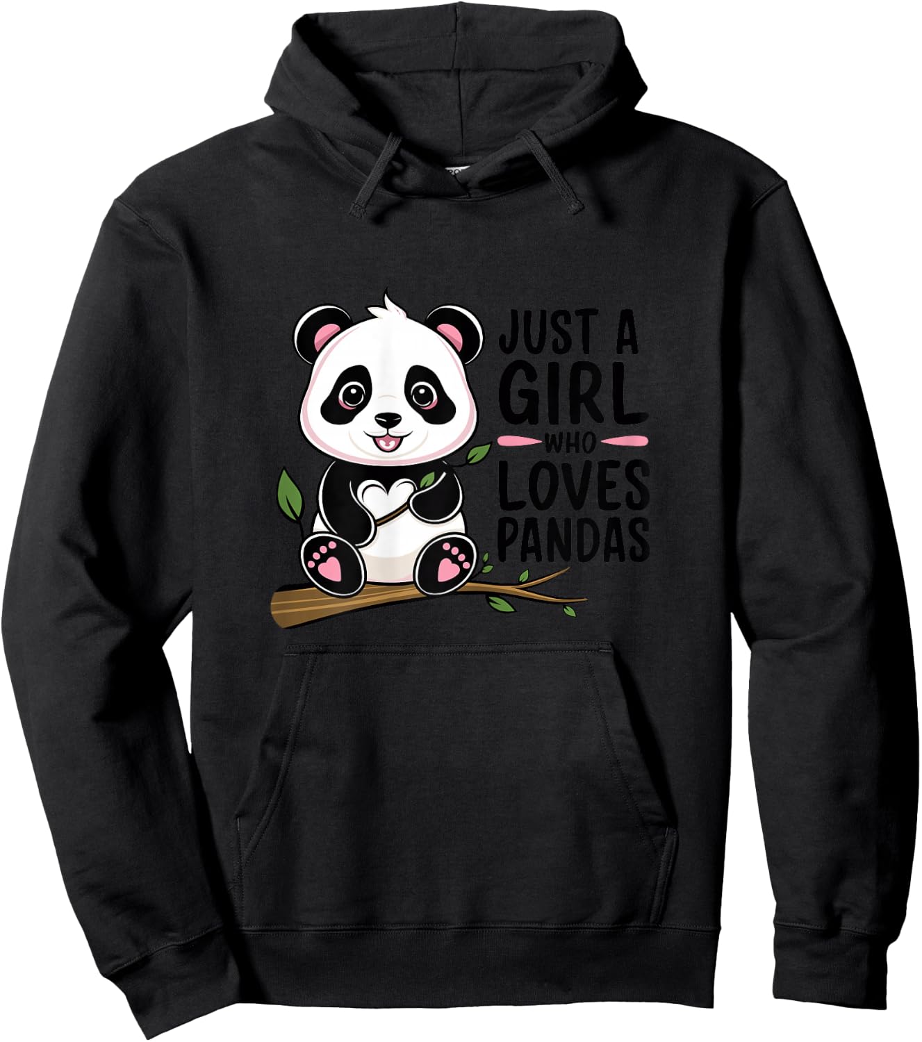 Just A Girl Who Loves Pandas Hoodie - Hoodie | Black