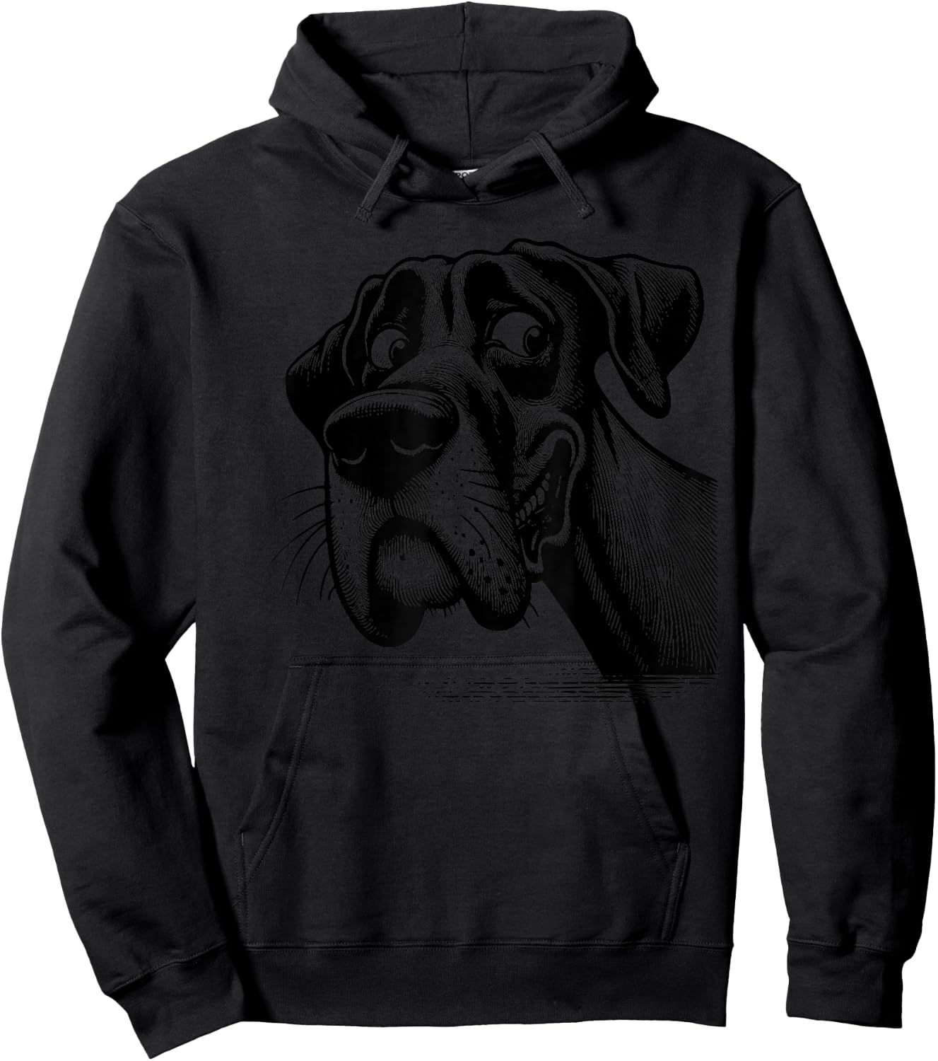 Goofy Giant Adorable Large Gentle Dog Lover Great Dane Women Girls Kids Hoodie - Hoodie | Black