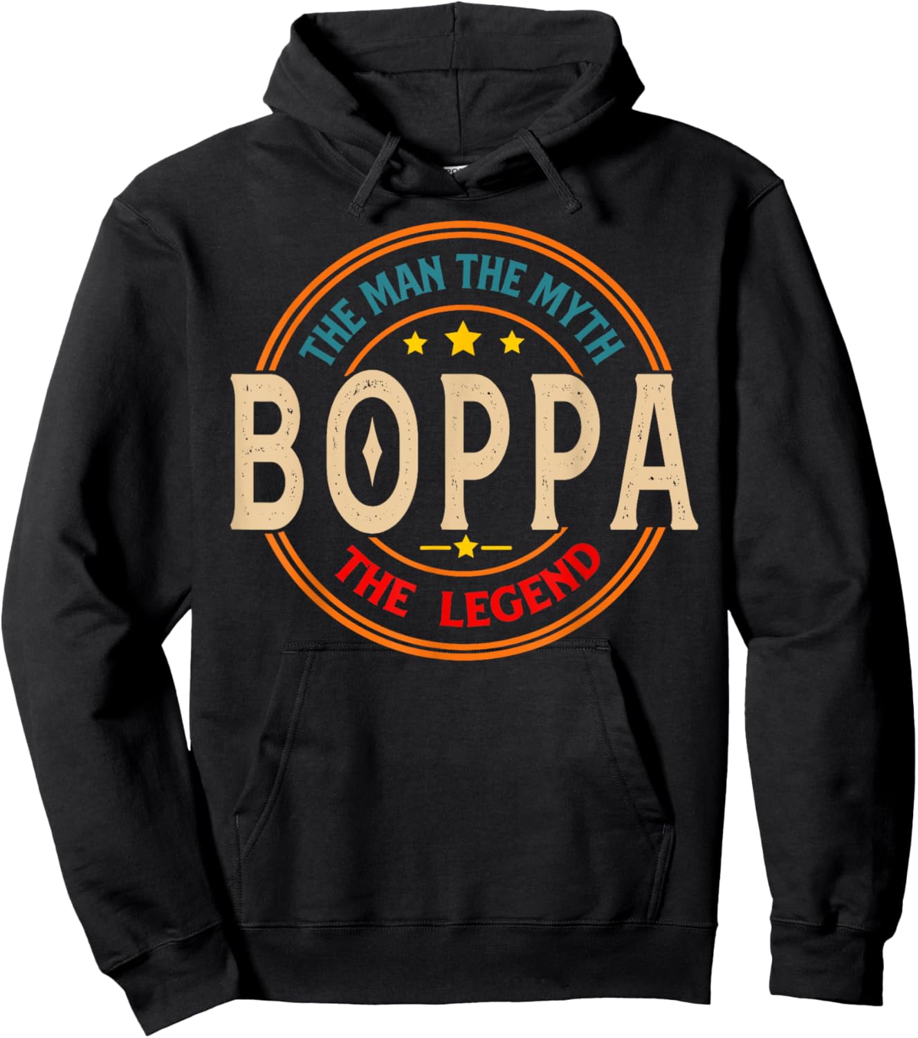 BOPPA The Legend The Man, Funny BOPPA Fathers Day Hoodie - Hoodie | Black